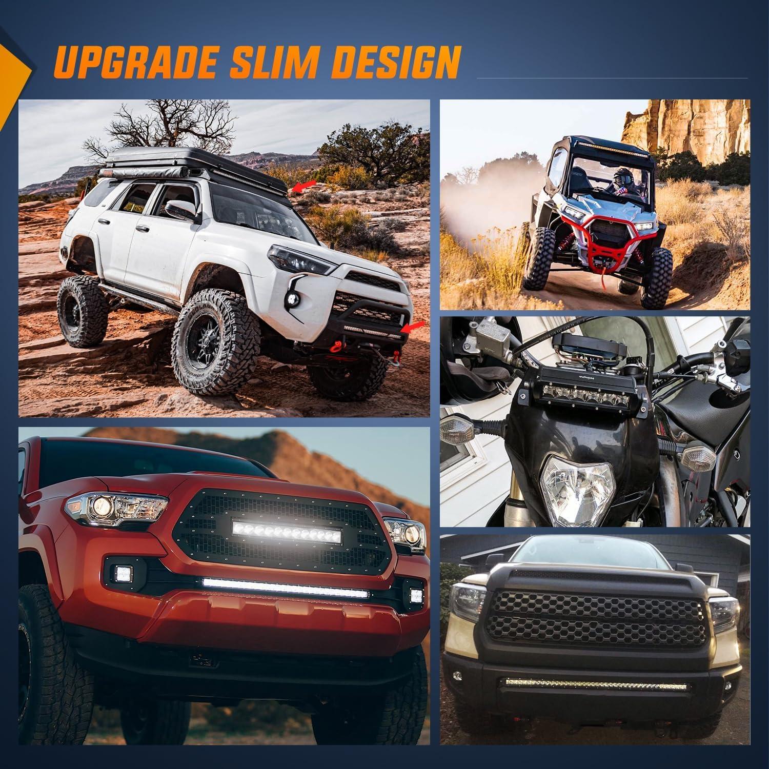 imageNilight  40005CA 31inch 150W Spot ampamp Flood Combo Single Row 14500LM Off Road LED Fog ampamp Driving Roof Bumper Light Bars for Jeep Ford Trucks Boat 2 Years WarrantyWhite Light  Wiring Harness