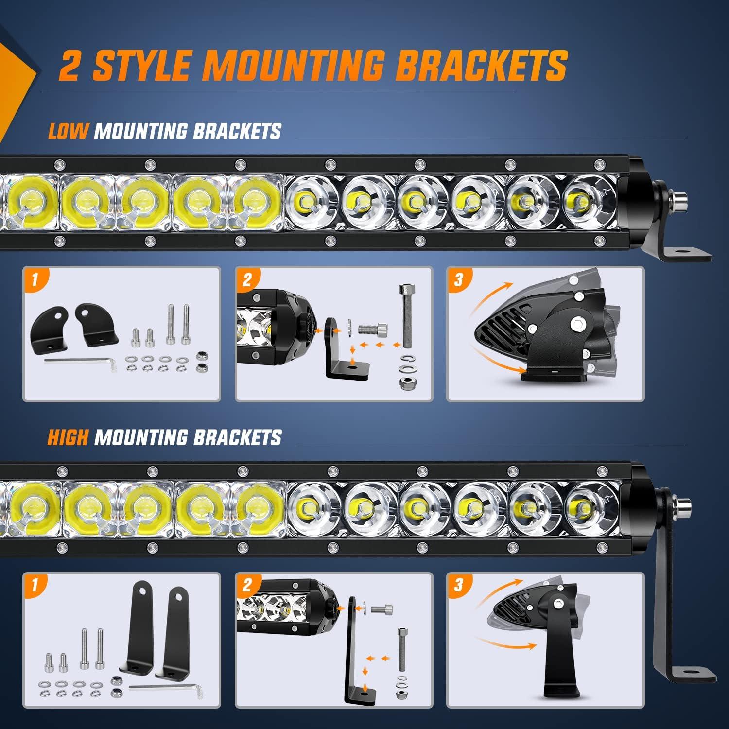 imageNilight  40005CA 31inch 150W Spot ampamp Flood Combo Single Row 14500LM Off Road LED Fog ampamp Driving Roof Bumper Light Bars for Jeep Ford Trucks Boat 2 Years WarrantyWhite