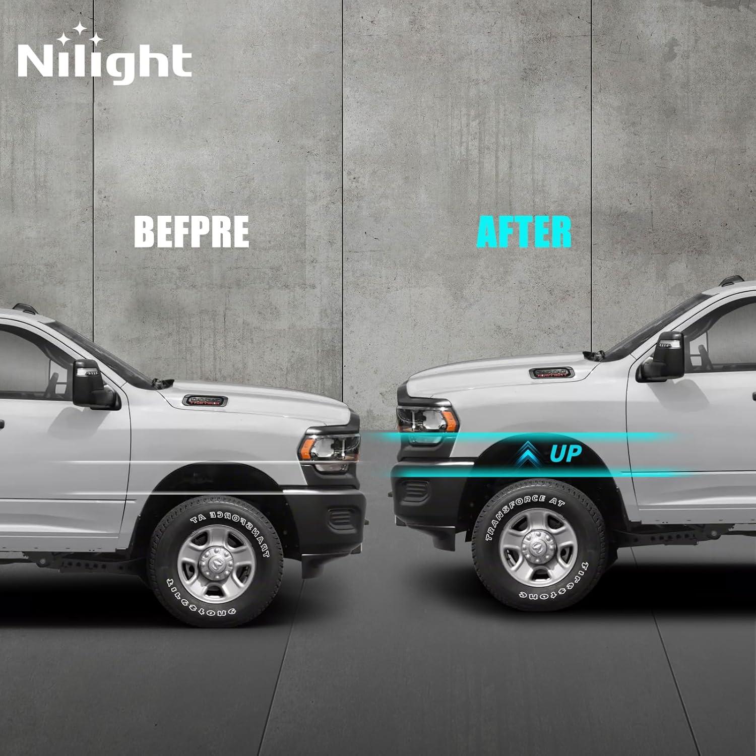 imageNilight 25inch Leveling Lift Kit for 2019 2020 2021 2022 Ford Ranger 2WD 4WD Front Raise Suspension Strut SpacersDodge Ram 1500 4WD 20062023