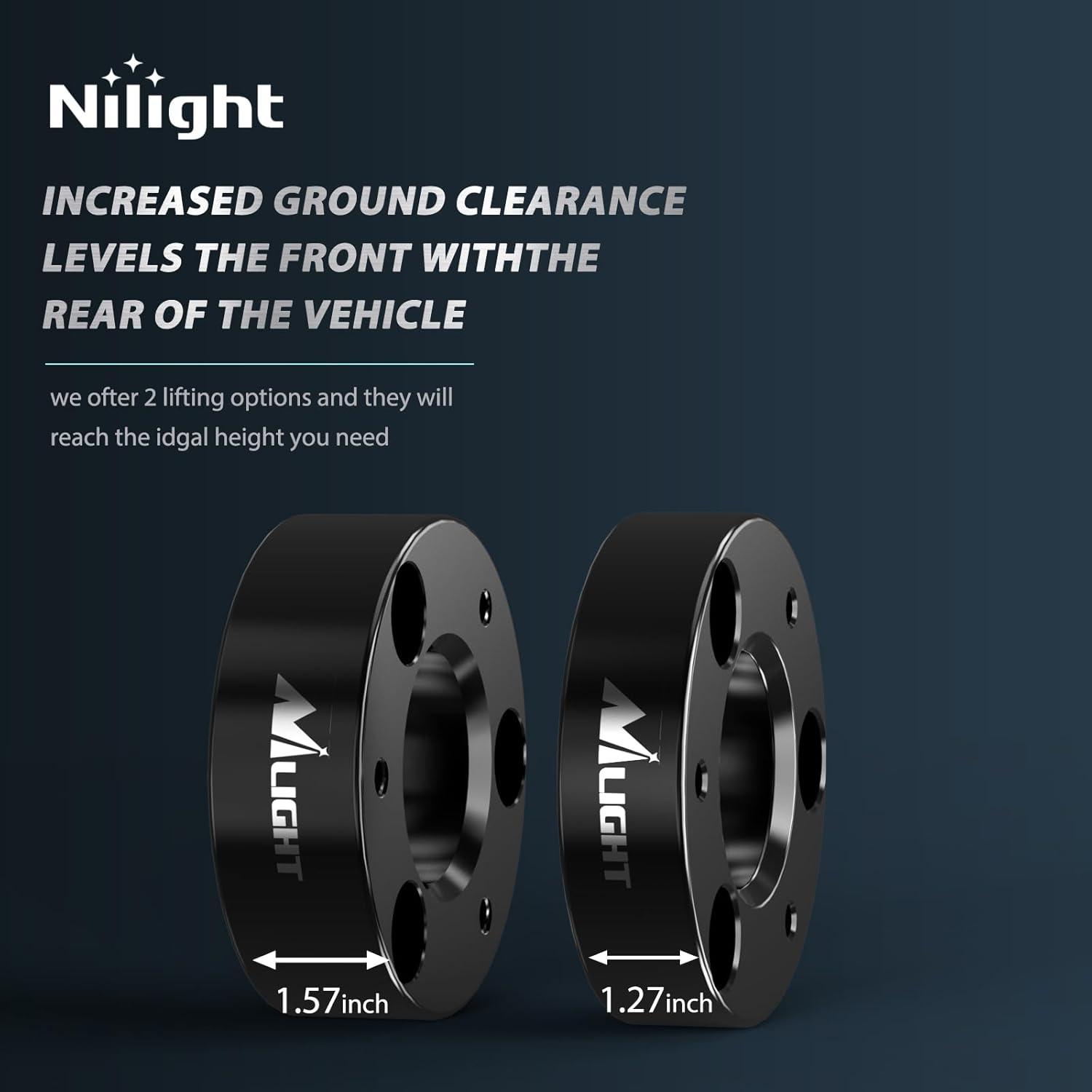 imageNilight 25inch Leveling Lift Kit for 2019 2020 2021 2022 Ford Ranger 2WD 4WD Front Raise Suspension Strut SpacersDodge Ram 1500 4WD 20062023