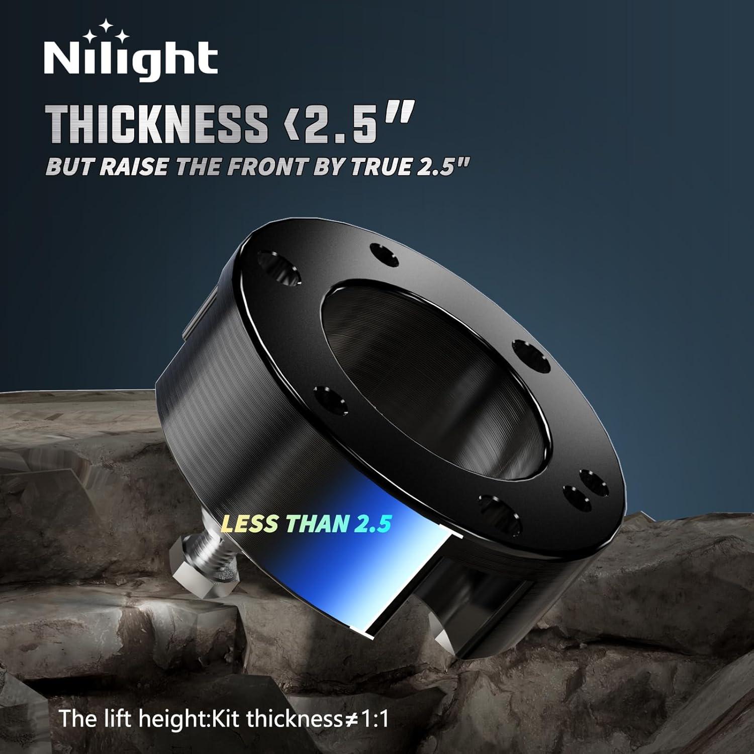 imageNilight 25inch Leveling Lift Kit for 2019 2020 2021 2022 Ford Ranger 2WD 4WD Front Raise Suspension Strut SpacersFord Ranger 2WD4WD 20192022