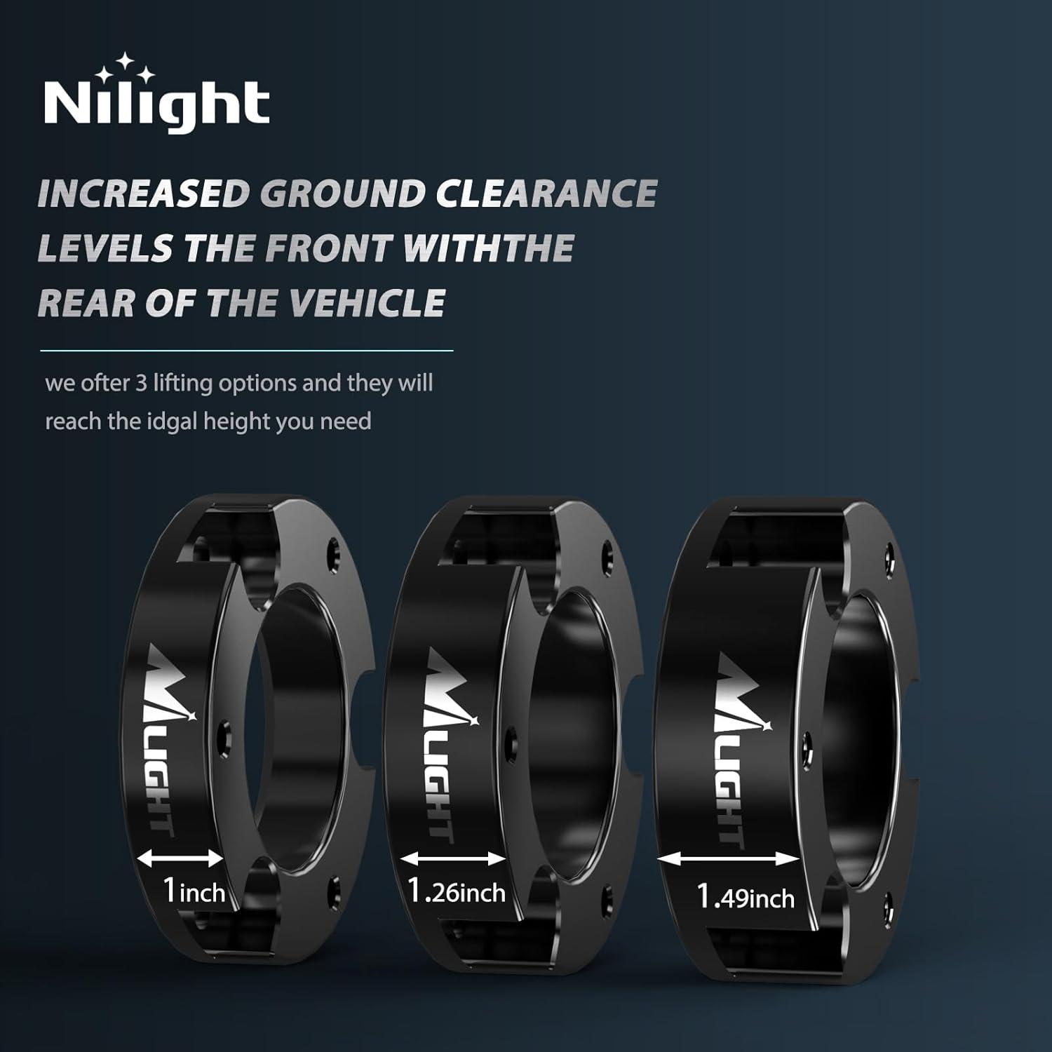 imageNilight 25inch Leveling Lift Kit for 2019 2020 2021 2022 Ford Ranger 2WD 4WD Front Raise Suspension Strut SpacersToyota Tacoma 20052023