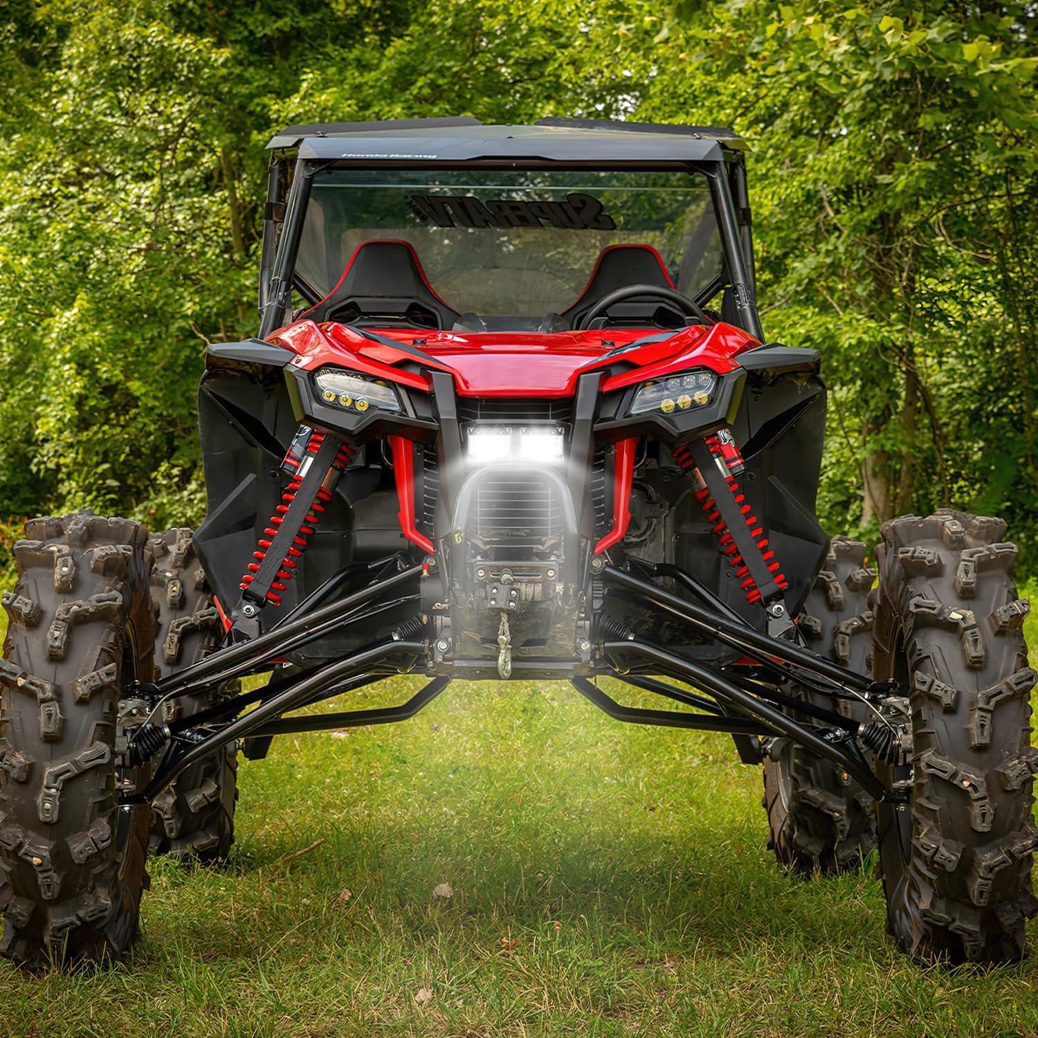 imageNilight 2PCS 4Inch 60W LED Pods Spot Flood Amber White Light Bar Strobe 6 Modes Memory Function OffRoad Truck Car ATV SUV Cabin Boat with 16AWG Wiring Harness Kit2 Lead 2 Years WarrantySide Shooter Light  Wiring harness