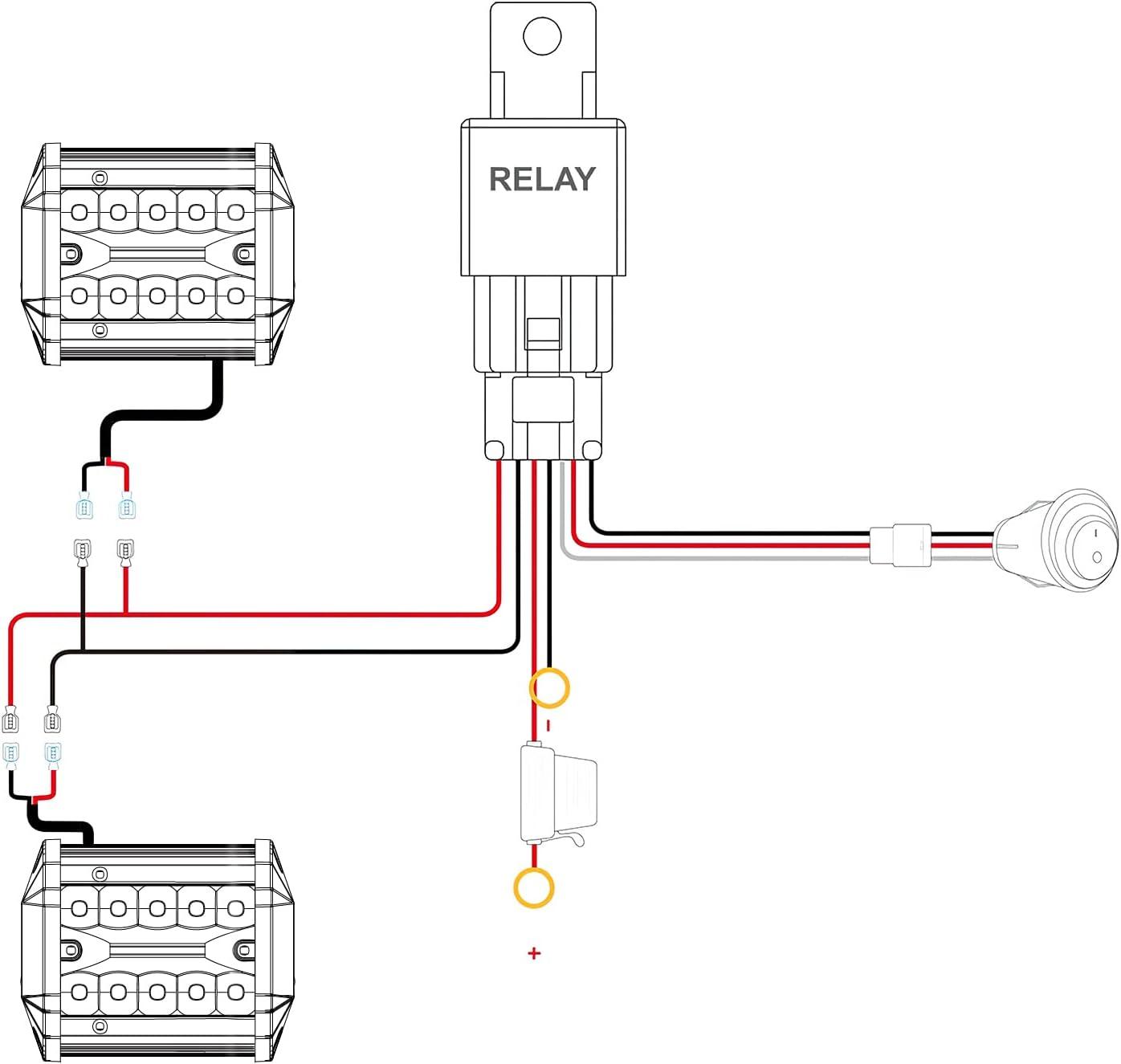 imageNilight 2PCS 4Inch 60W LED Pods Spot Flood Amber White Light Bar Strobe 6 Modes Memory Function OffRoad Truck Car ATV SUV Cabin Boat with 16AWG Wiring Harness Kit2 Lead 2 Years WarrantyWhite Light with Red Shell