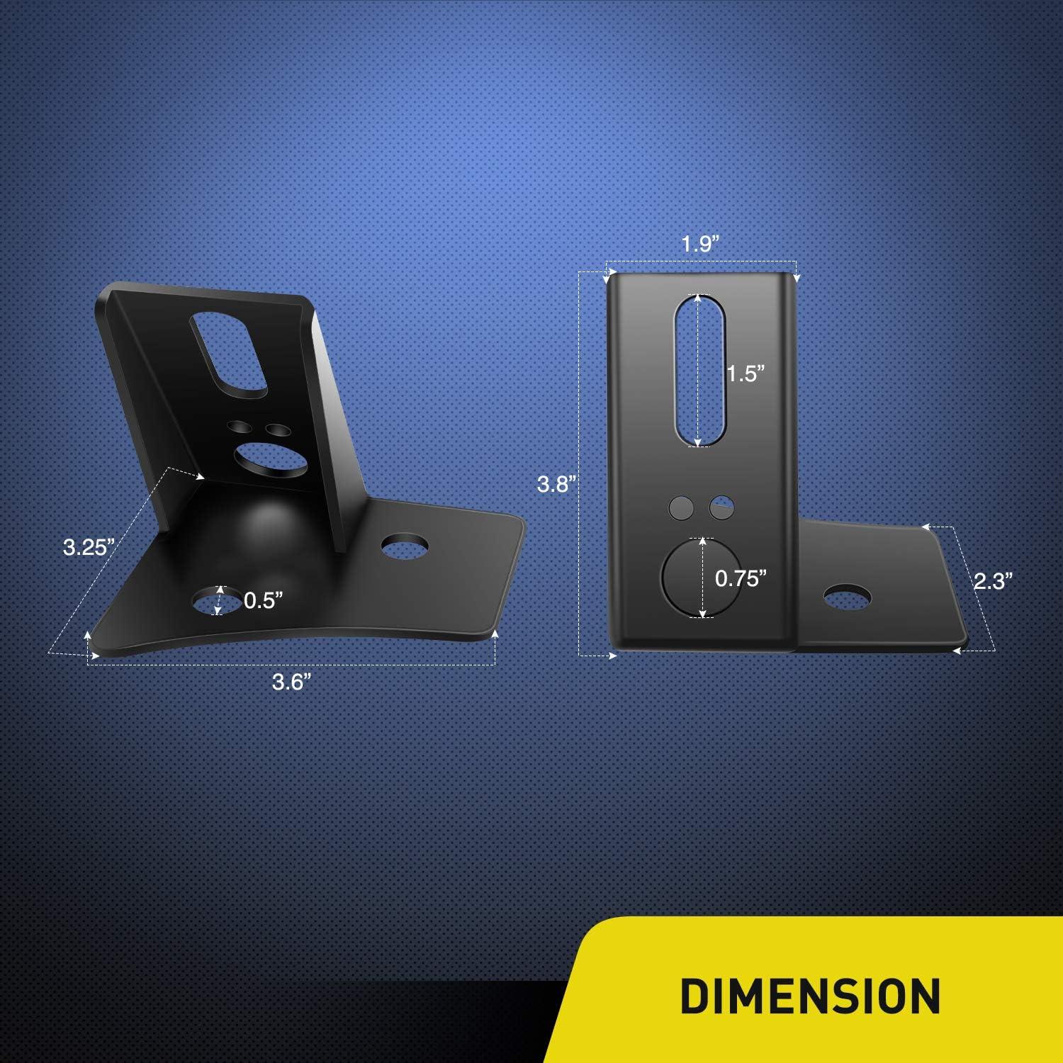 imageNilight 2Pcs Windshield Hinge Mounting Brackets Dual APillar for Offroad LED Fog Light Pods for 2018 2019 2020 2021 2022 2023 Wrangler JL20202023 Gladiator JT  2 Years WarrantyBlackAPillar JK 20072017