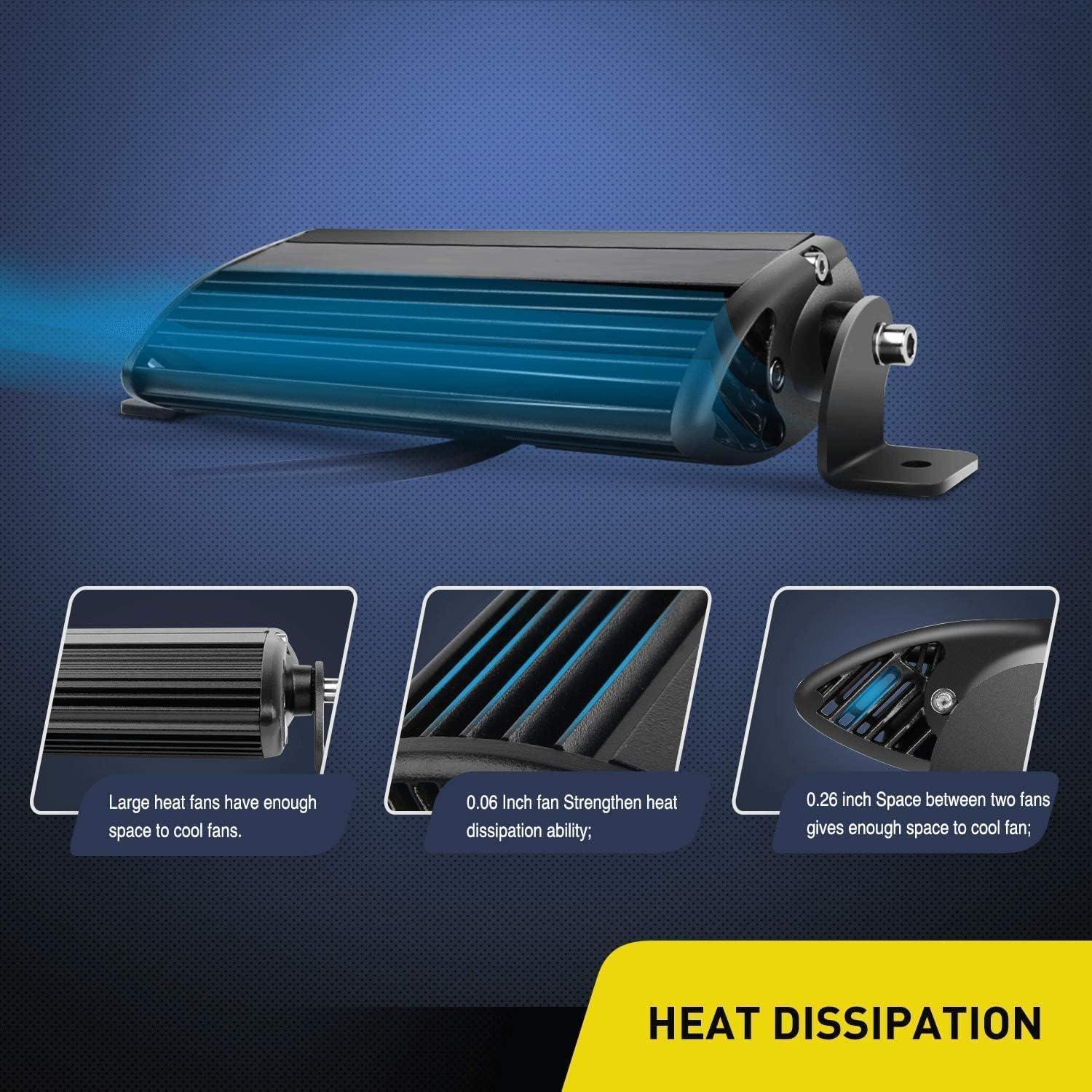 imageNilight 40001FB Bar Super Slim 2PCS 7Inch 30W Flood Driving Fog 3600LM Single Row Off Road led Lights for Jeep2 Style Mounting Brackets 2 Years Warranty Black2PCS 30W Flood Lights