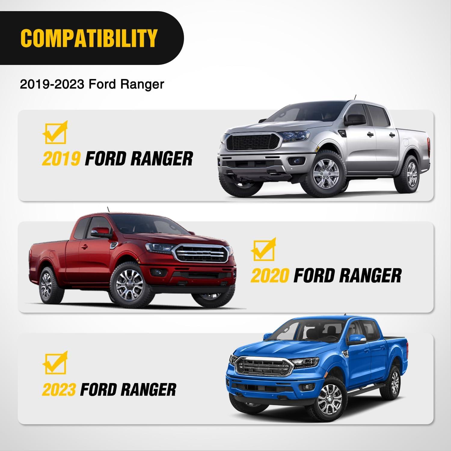 imageNilight Bull Bar with Light Compatible with Nissan Frontier 20052020 Tow Hooks Must be Removed Front Bumper Grille Brush Push Guard with Skid Plate Licence Hole BlackFor Ford Ranger 20192023