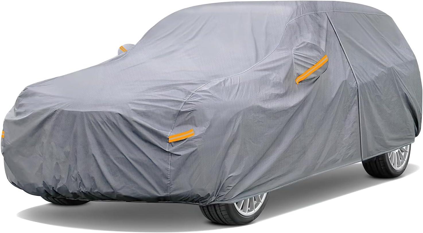 imageNilight Car Cover Waterproof All Weather fo SUV Heavy Duty Outdoor Full Cover Rain Sun UV Protection with Zipper Cotton Extra Thick Car CoversUniversal Fit for SUV JeepLength 182quot to 190quotA6 Fit Suv JeepLength 191 To 200