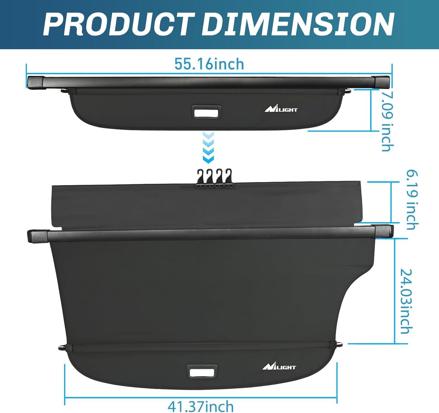 imageNilight Cargo Cover Fit for Subaru Outback 2020 2021 2022 2023 2024 2025 Retractable Privacy Security Shield Shade Rear Trunk Cover with Trunk Storage Net20102014 Subaru Outback