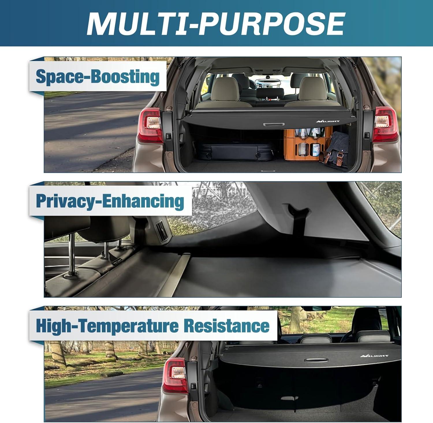 imageNilight Cargo Cover Fit for Subaru Outback 2020 2021 2022 2023 2024 2025 Retractable Privacy Security Shield Shade Rear Trunk Cover with Trunk Storage Net20152019 Subaru Outback