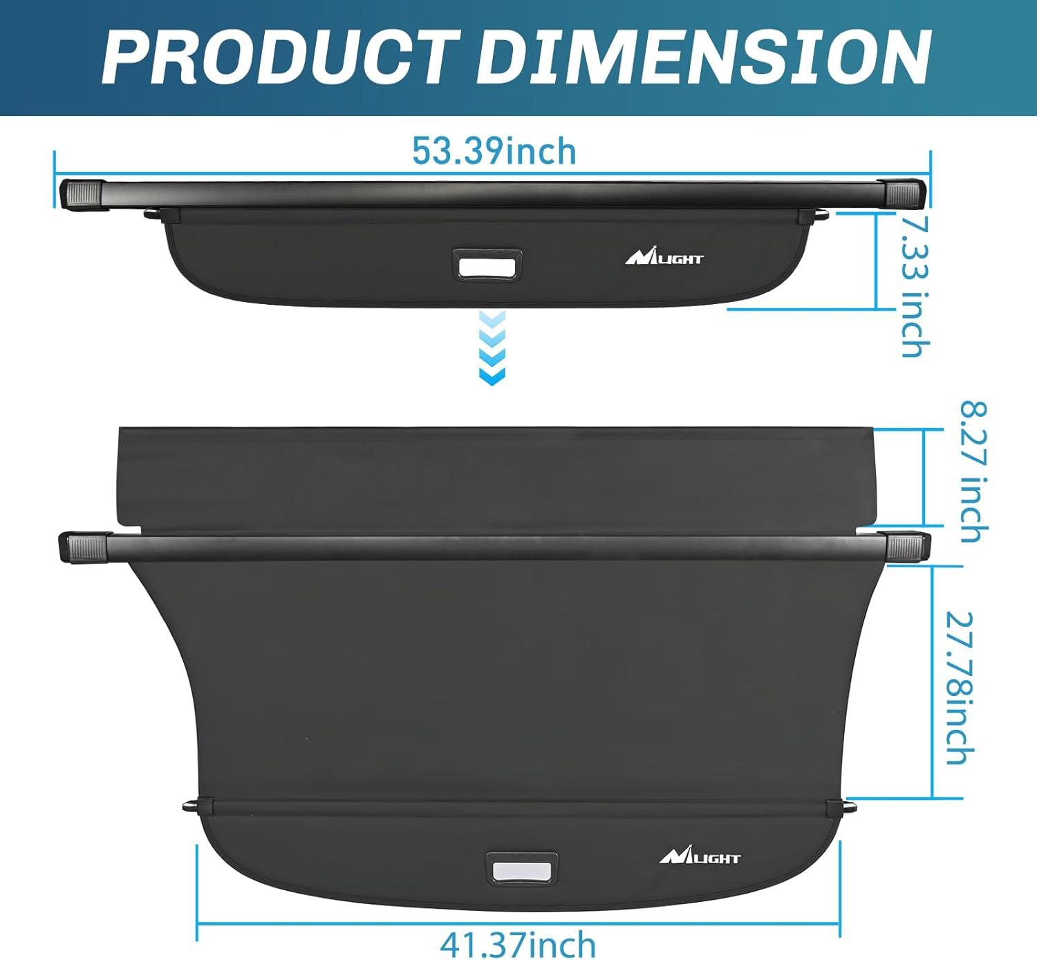 imageNilight Cargo Cover Fit for Subaru Outback 2020 2021 2022 2023 2024 2025 Retractable Privacy Security Shield Shade Rear Trunk Cover with Trunk Storage Net20152019 Subaru Outback