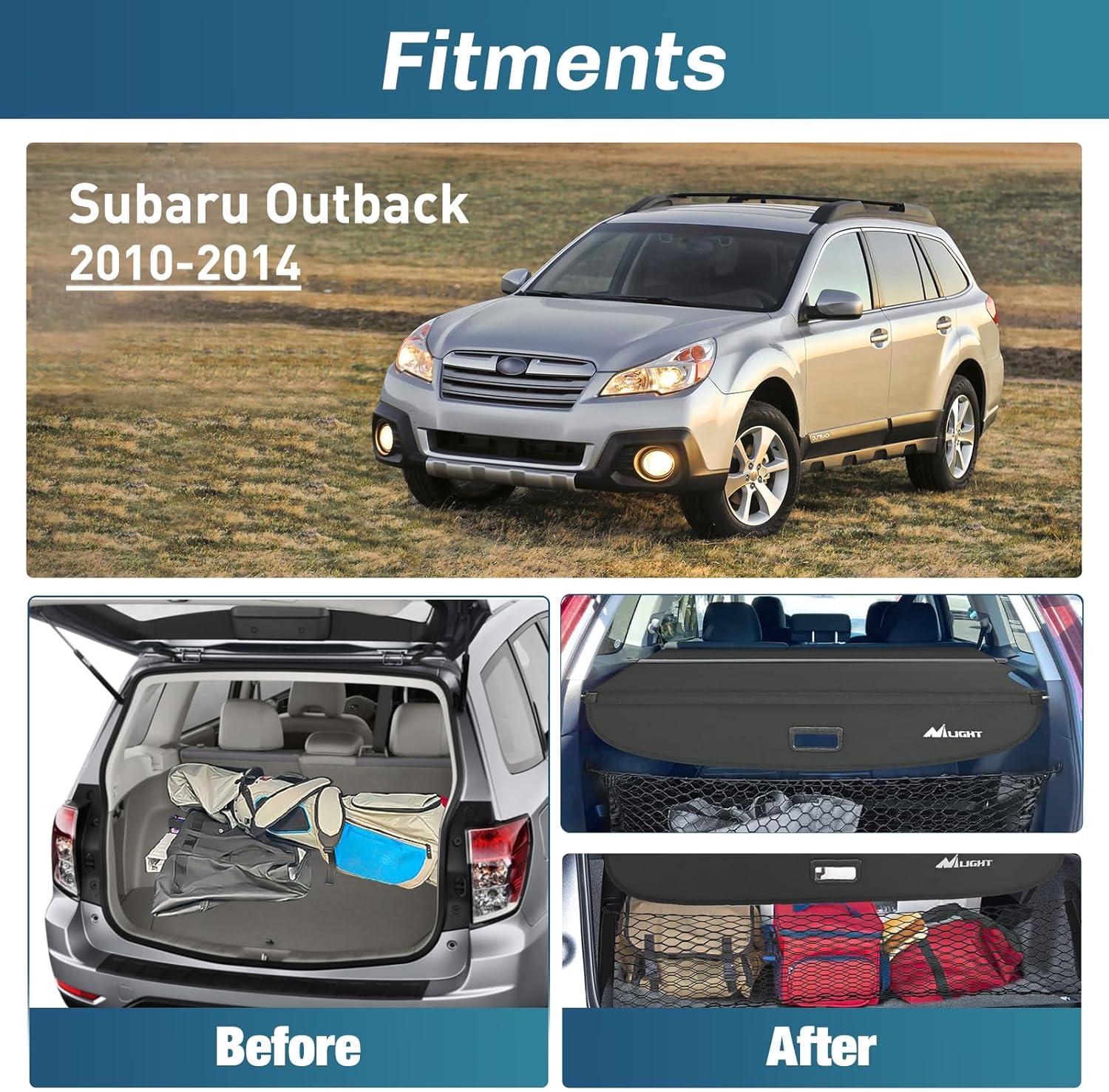imageNilight Cargo Cover Fit for Subaru Outback 2020 2021 2022 2023 2024 2025 Retractable Privacy Security Shield Shade Rear Trunk Cover with Trunk Storage Net20102014 Subaru Outback