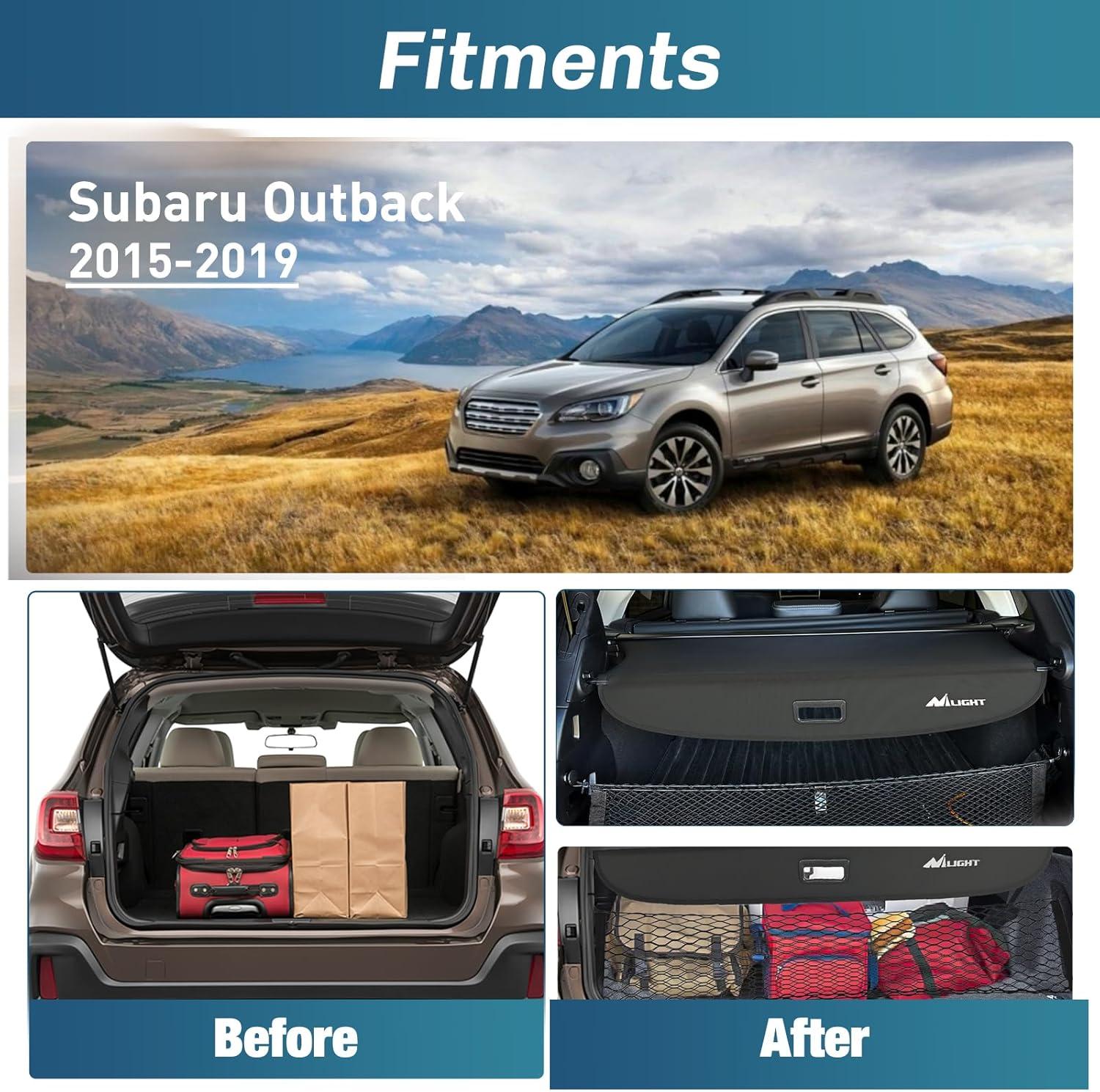 imageNilight Cargo Cover Fit for Subaru Outback 2020 2021 2022 2023 2024 2025 Retractable Privacy Security Shield Shade Rear Trunk Cover with Trunk Storage Net20152019 Subaru Outback