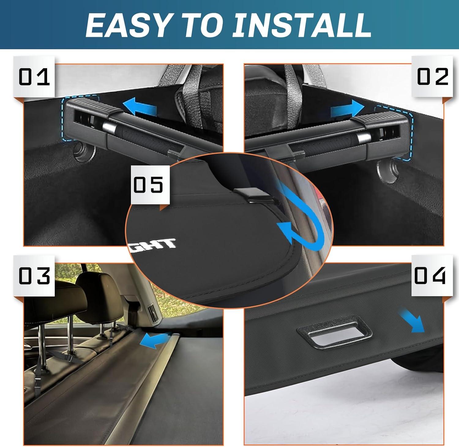 imageNilight Cargo Cover Fit for Subaru Outback 2020 2021 2022 2023 2024 2025 Retractable Privacy Security Shield Shade Rear Trunk Cover with Trunk Storage Net20202025 Subaru Outback