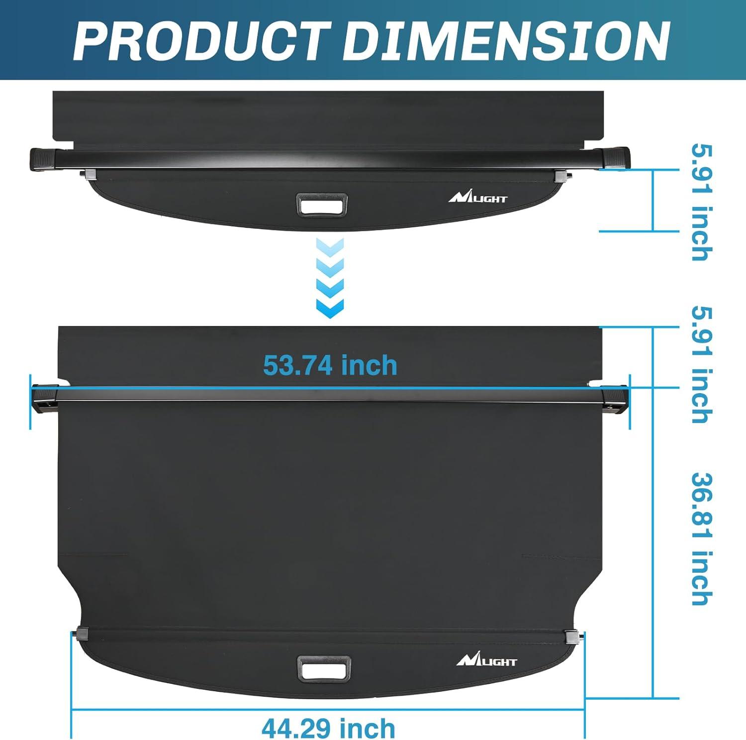 imageNilight Cargo Cover Fit for Toyota RAV4 2019 2020 2021 2022 2023 2024 2025 Retractable Privacy Security Shield Shade Rear Trunk Cover with Trunk Storage Net20212025 Hyundai Tucson