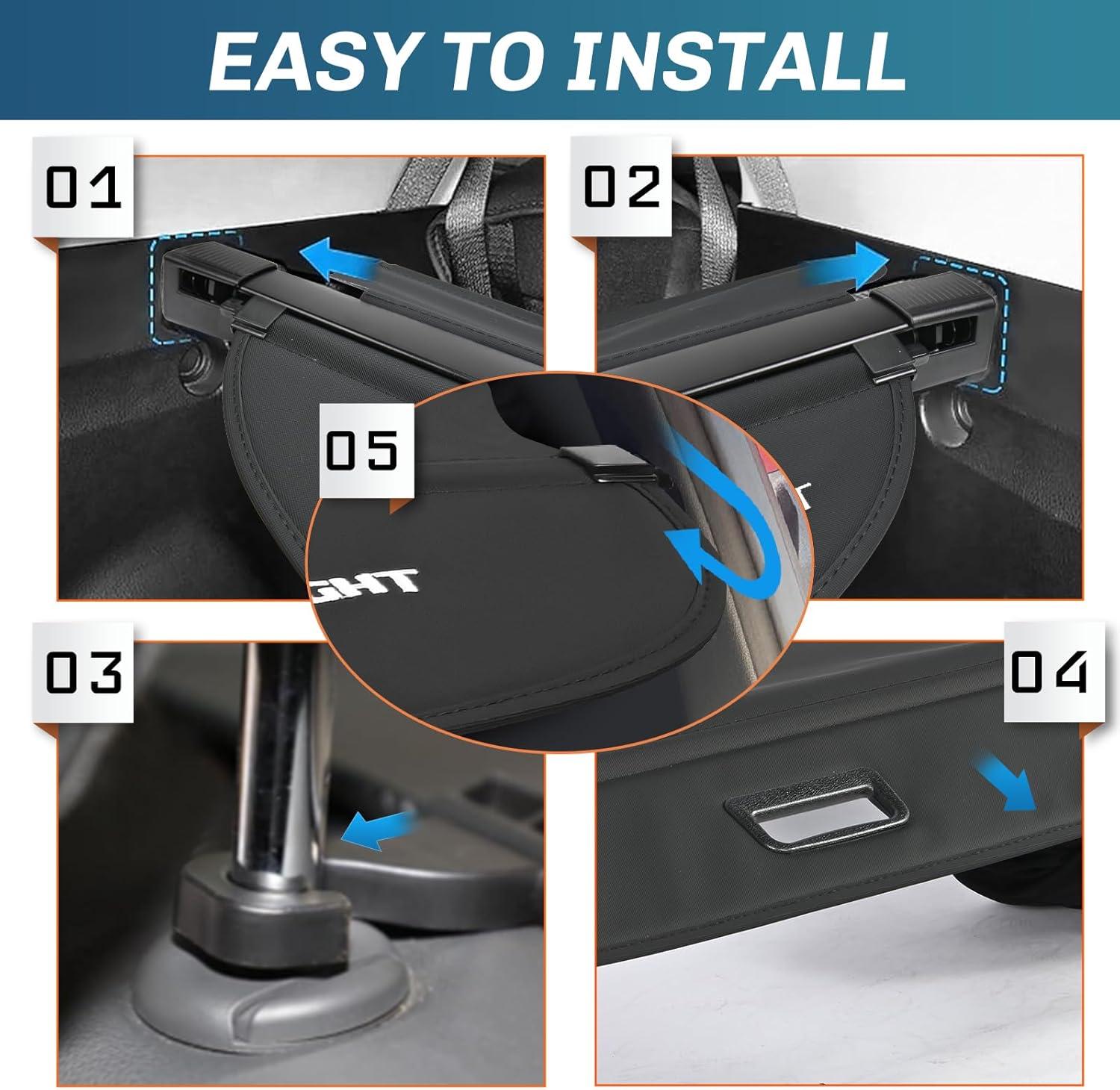 imageNilight Cargo Cover Fit for Toyota RAV4 2019 2020 2021 2022 2023 2024 2025 Retractable Privacy Security Shield Shade Rear Trunk Cover with Trunk Storage Net20132019 Ford Escape