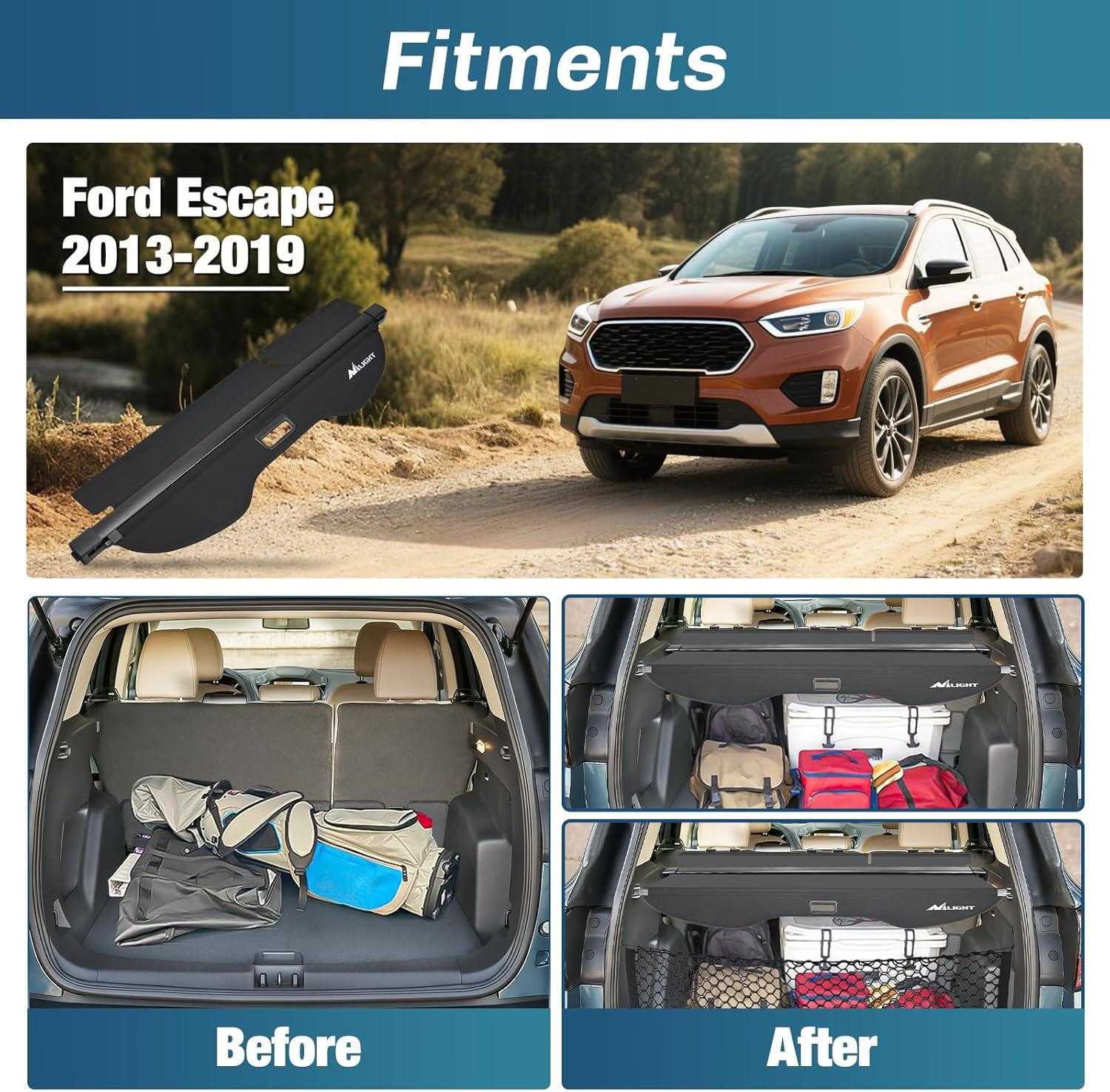 imageNilight Cargo Cover Fit for Toyota RAV4 2019 2020 2021 2022 2023 2024 2025 Retractable Privacy Security Shield Shade Rear Trunk Cover with Trunk Storage Net20132019 Ford Escape