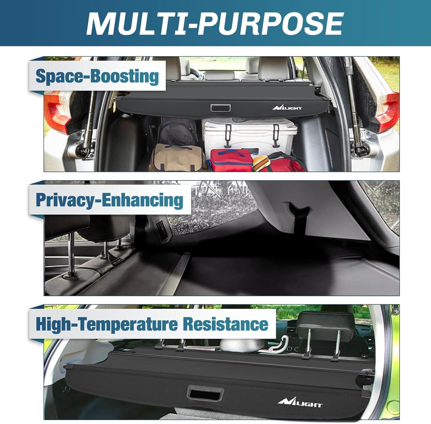 imageNilight Cargo Cover Fit for Toyota RAV4 2019 2020 2021 2022 2023 2024 2025 Retractable Privacy Security Shield Shade Rear Trunk Cover with Trunk Storage Net20232025 Honda CRV