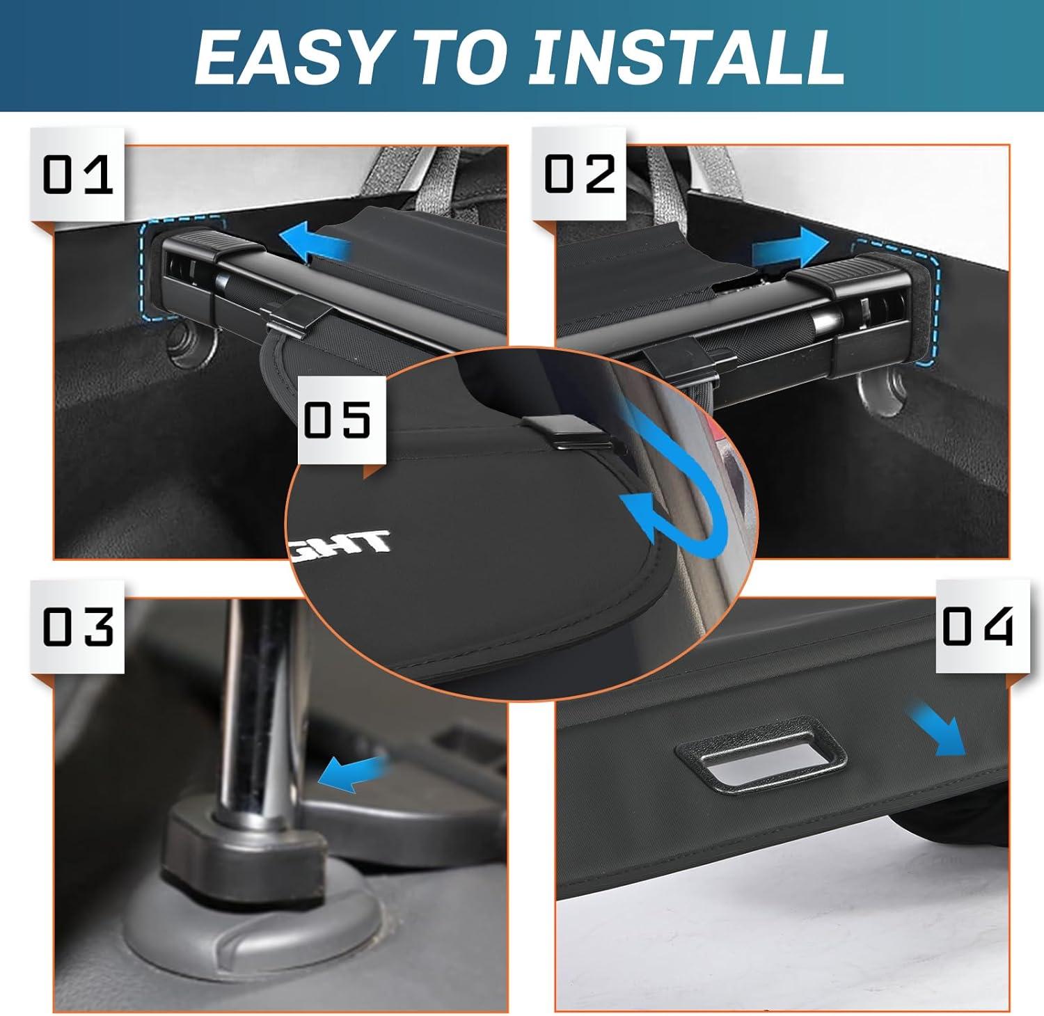 imageNilight Cargo Cover Fit for Toyota RAV4 2019 2020 2021 2022 2023 2024 2025 Retractable Privacy Security Shield Shade Rear Trunk Cover with Trunk Storage Net20212025 Hyundai Tucson