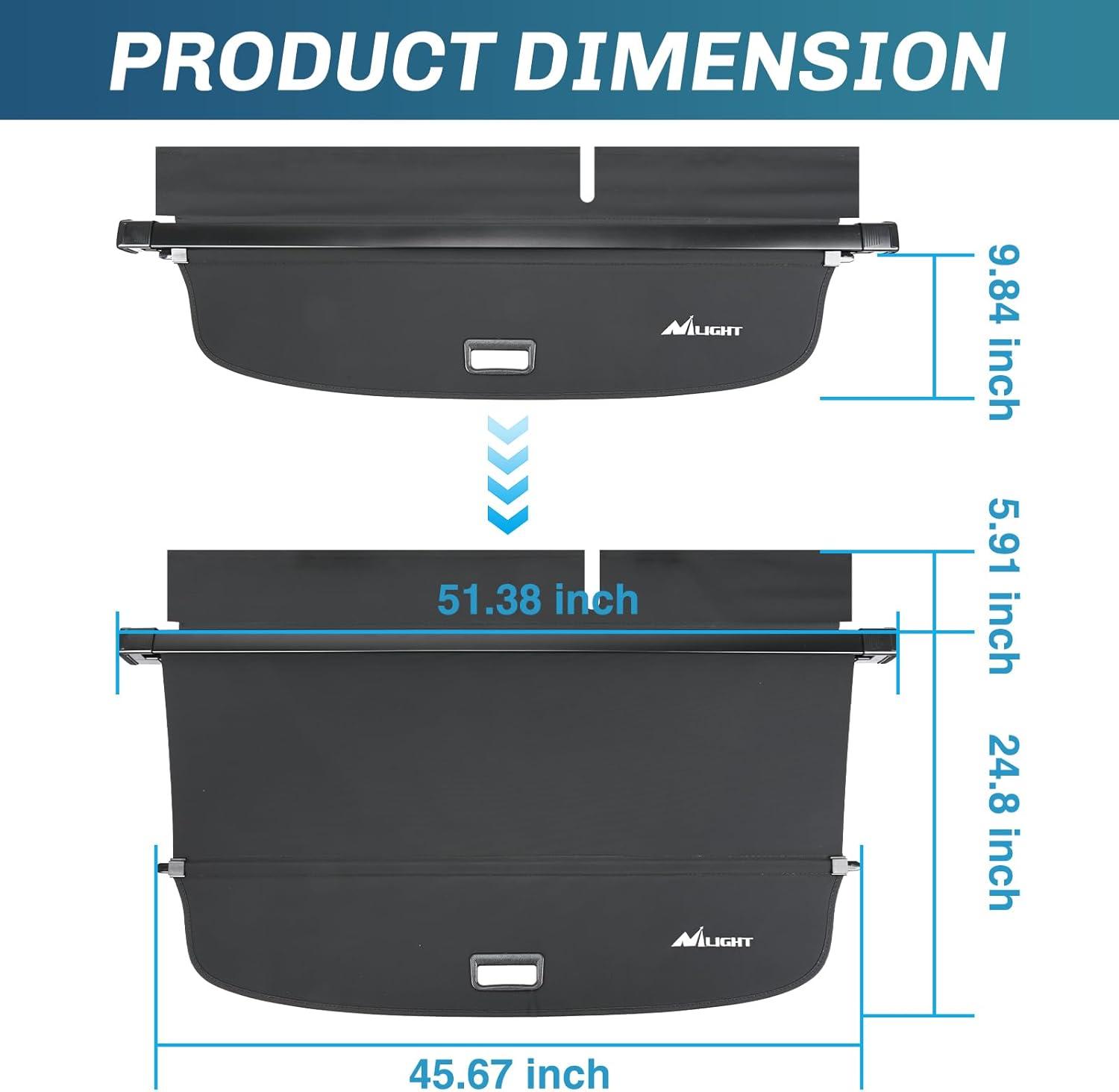 imageNilight Cargo Cover Fit for Toyota RAV4 2019 2020 2021 2022 2023 2024 2025 Retractable Privacy Security Shield Shade Rear Trunk Cover with Trunk Storage Net20182024 Volkswagen Tiguan