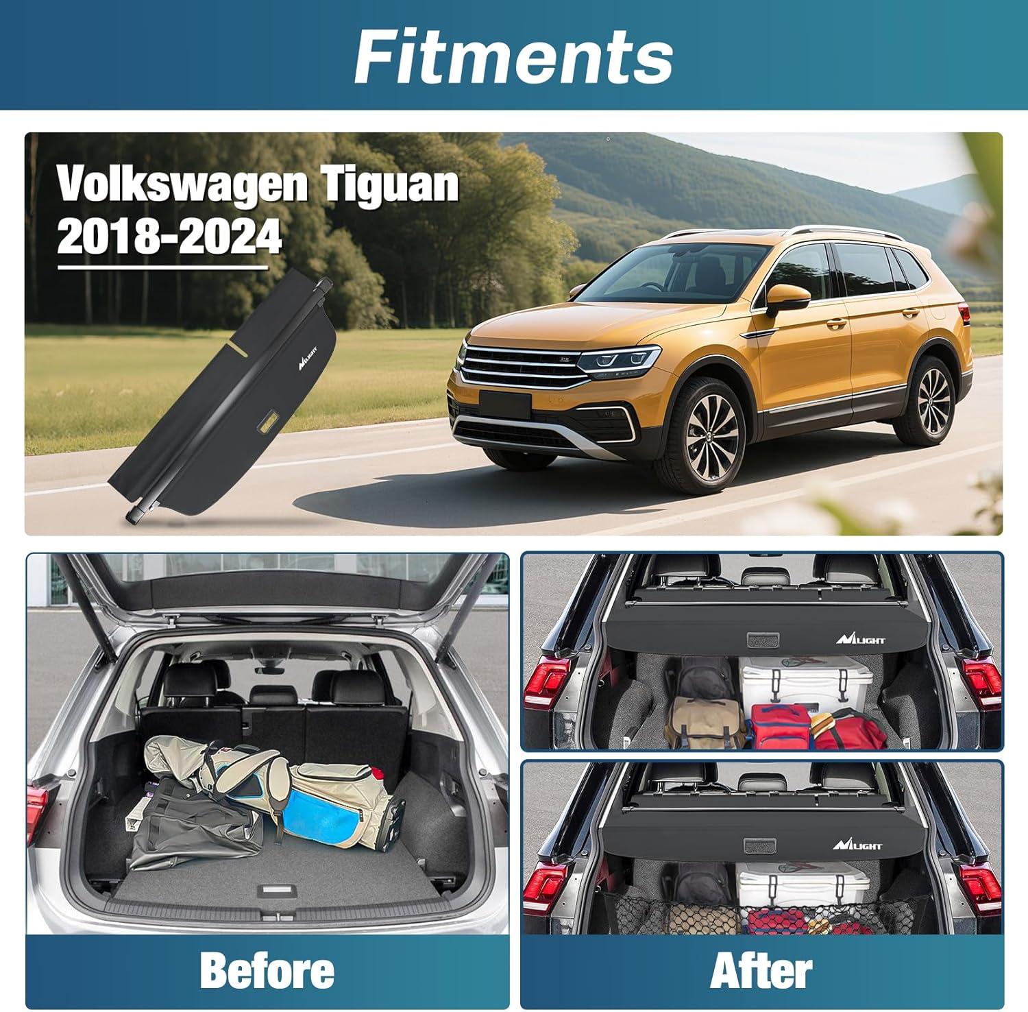 imageNilight Cargo Cover Fit for Toyota RAV4 2019 2020 2021 2022 2023 2024 2025 Retractable Privacy Security Shield Shade Rear Trunk Cover with Trunk Storage Net20182024 Volkswagen Tiguan