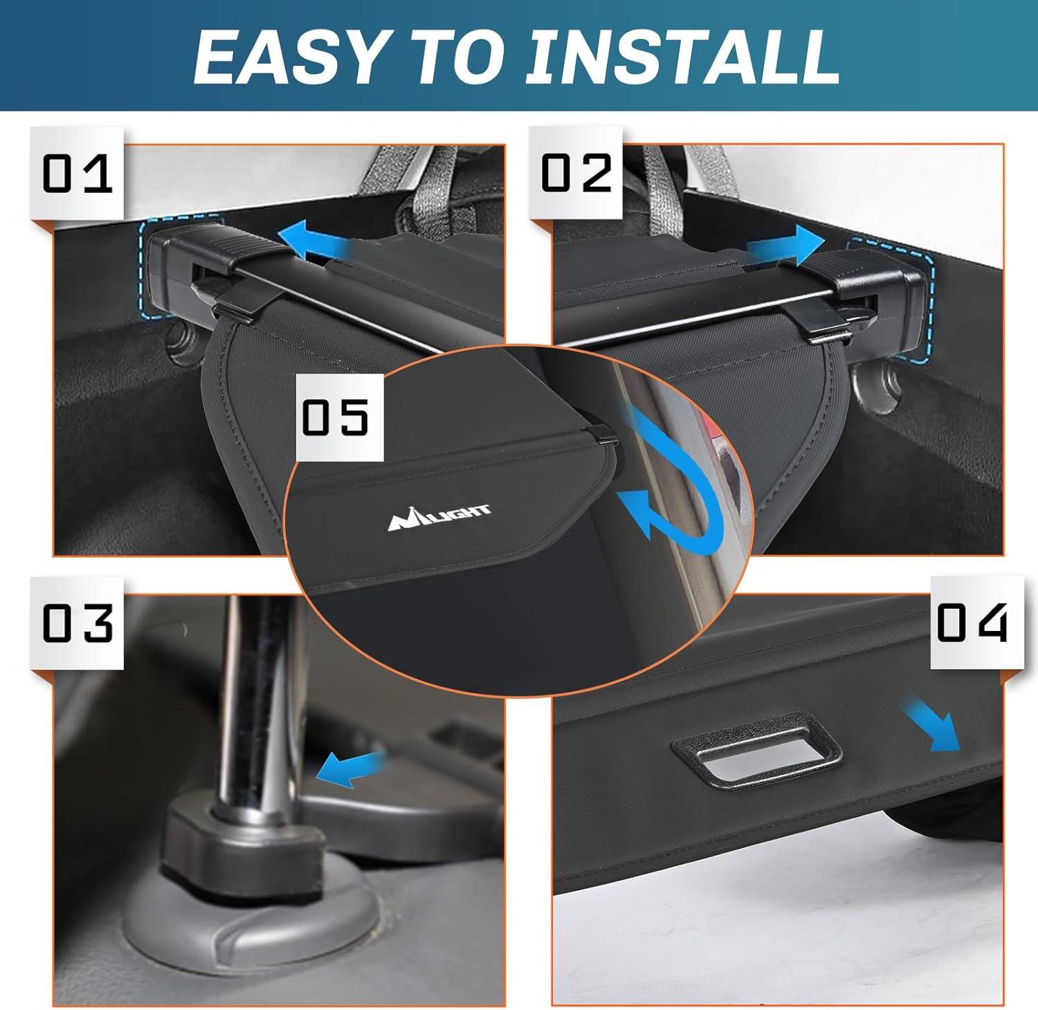 imageNilight Cargo Cover Fit for Toyota RAV4 2019 2020 2021 2022 2023 2024 2025 Retractable Privacy Security Shield Shade Rear Trunk Cover with Trunk Storage Net20102024 Toyota 4runner