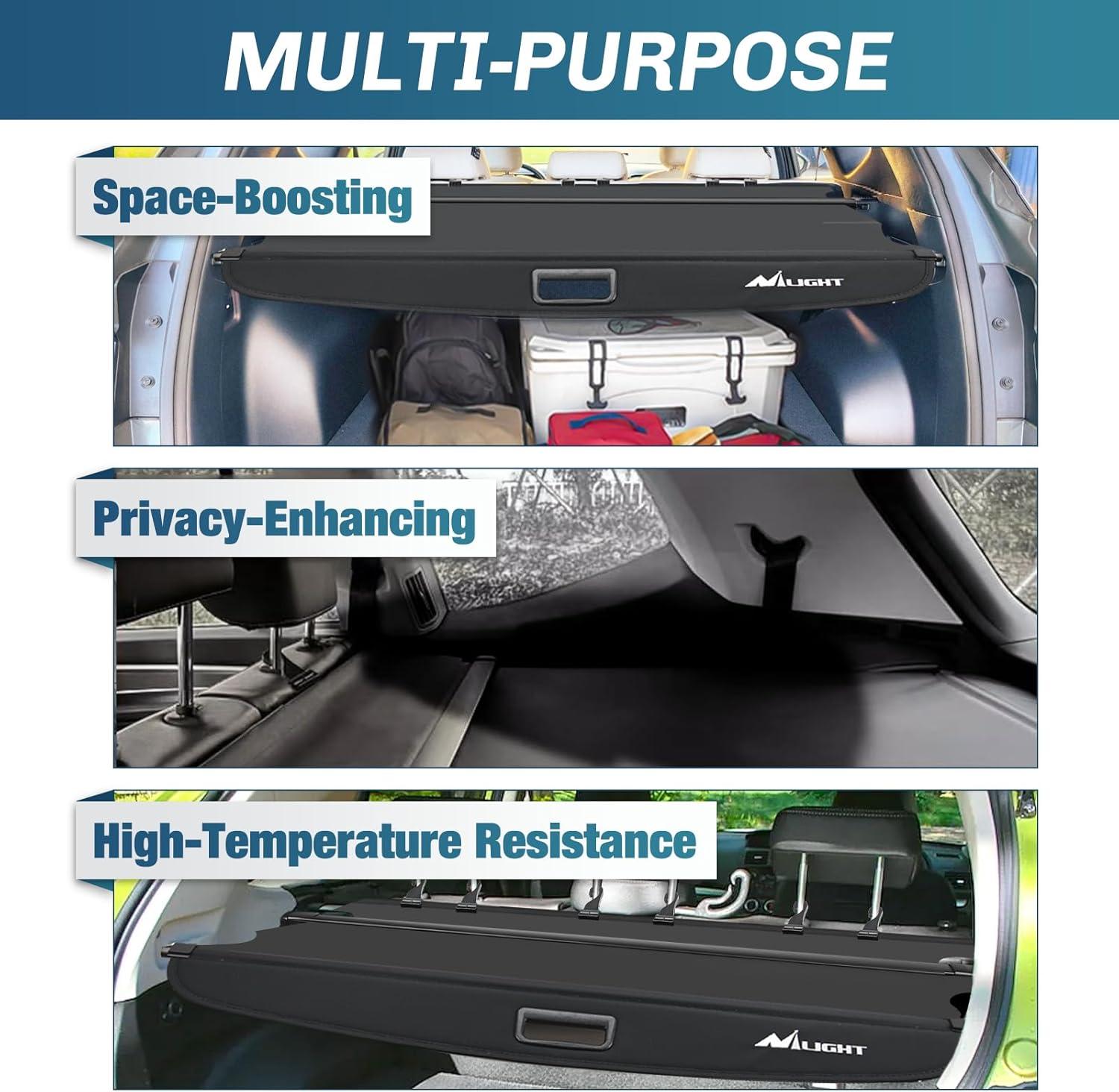 imageNilight Cargo Cover Fit for Toyota RAV4 2019 2020 2021 2022 2023 2024 2025 Retractable Privacy Security Shield Shade Rear Trunk Cover with Trunk Storage Net20212025 Hyundai Tucson