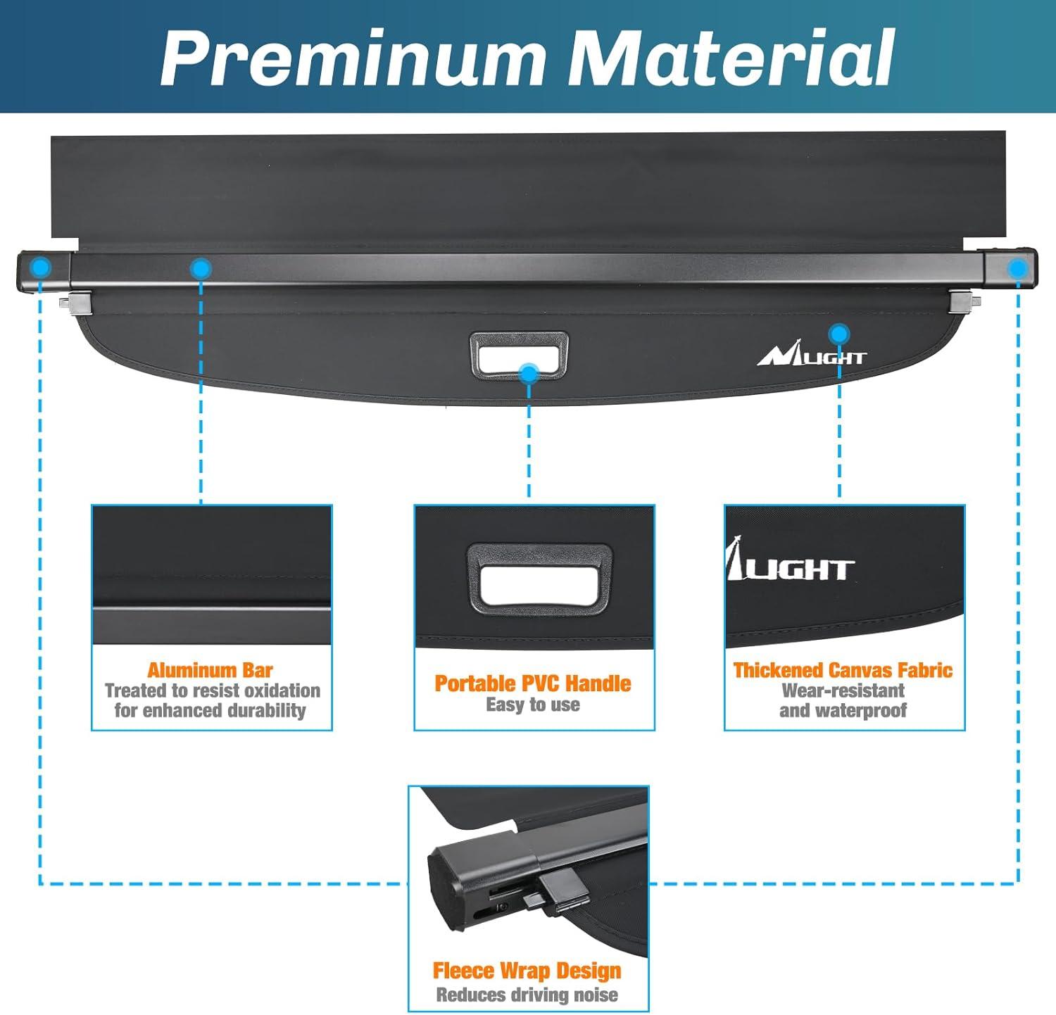 imageNilight Cargo Cover Fit for Toyota RAV4 2019 2020 2021 2022 2023 2024 2025 Retractable Privacy Security Shield Shade Rear Trunk Cover with Trunk Storage Net20192025 Toyota RAV4