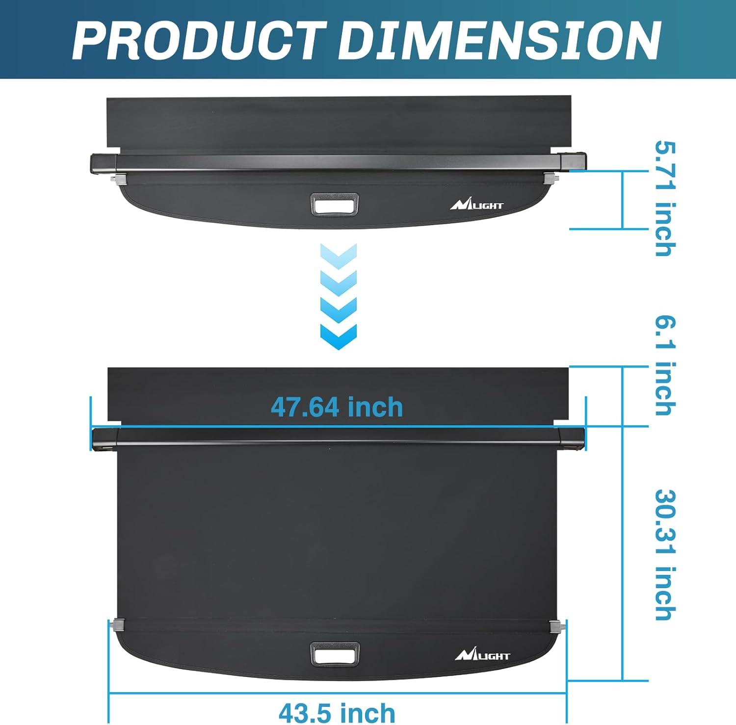 imageNilight Cargo Cover Fit for Toyota RAV4 2019 2020 2021 2022 2023 2024 2025 Retractable Privacy Security Shield Shade Rear Trunk Cover with Trunk Storage Net20192025 Toyota RAV4