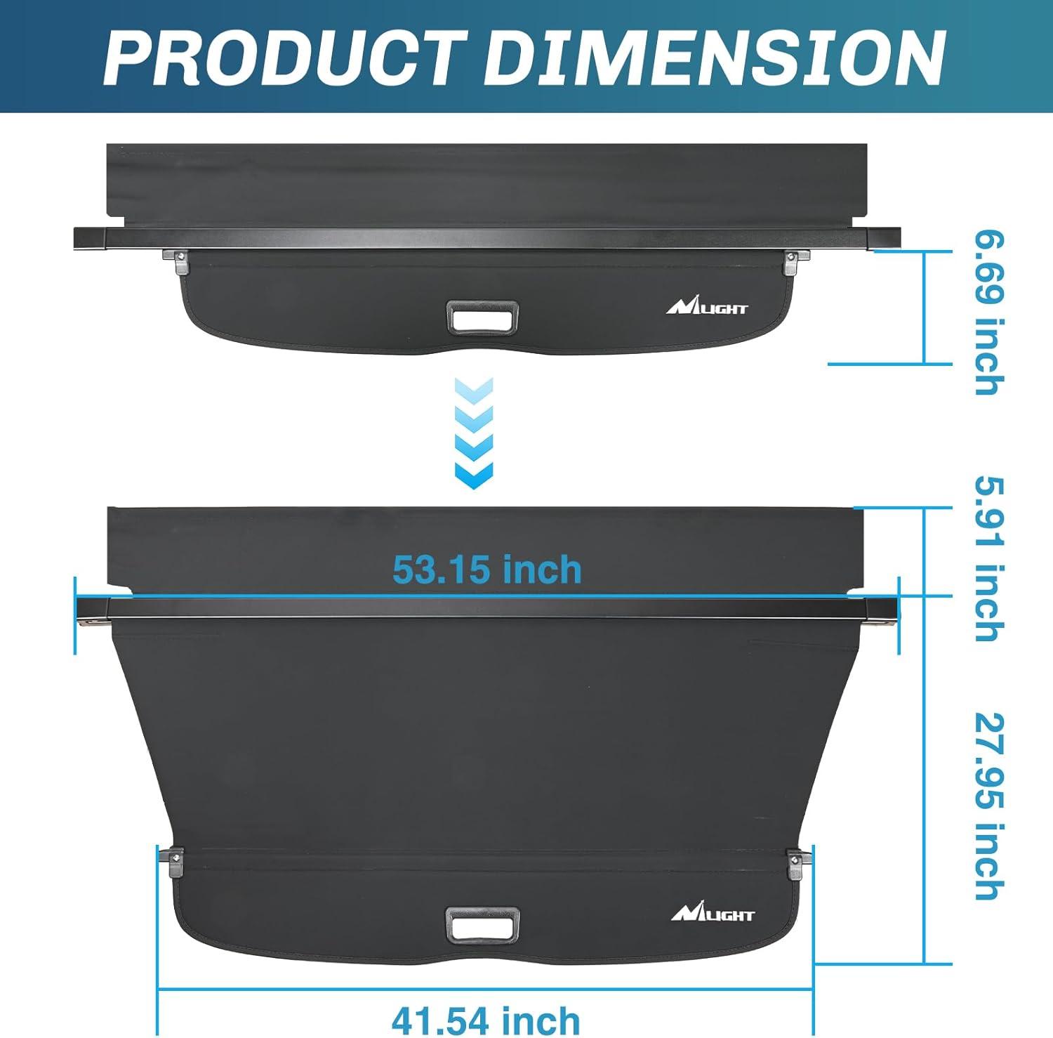 imageNilight Cargo Cover Fit for Toyota RAV4 2019 2020 2021 2022 2023 2024 2025 Retractable Privacy Security Shield Shade Rear Trunk Cover with Trunk Storage Net20232025 Honda CRV