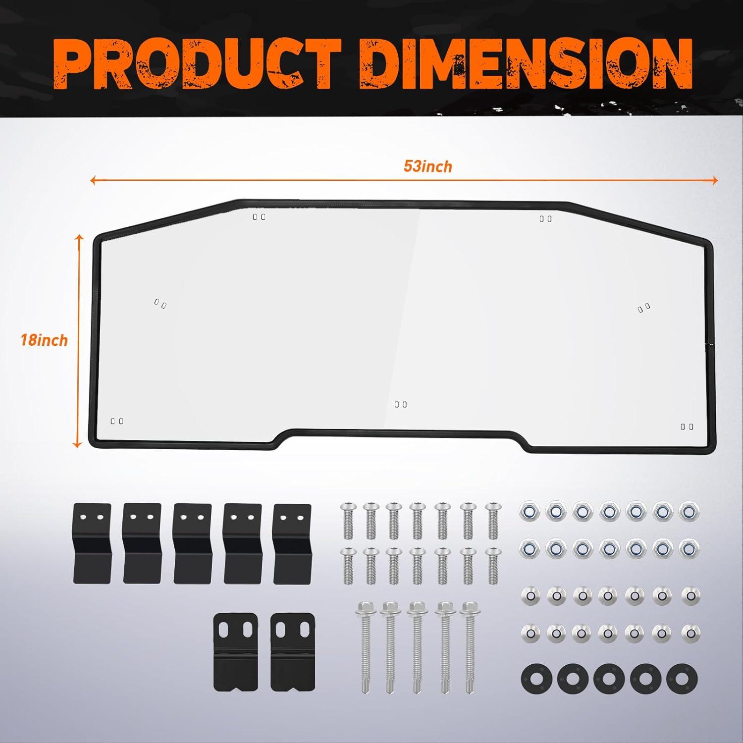 imageNilight Golf Cart Windshield for Front Window Foldable Windproof UV Protection Compatible with Club Car Precedent Gas or Electric 2004Up Scratch and Impact Resistant Clear AcrylicClearCanAm Defender 20162024