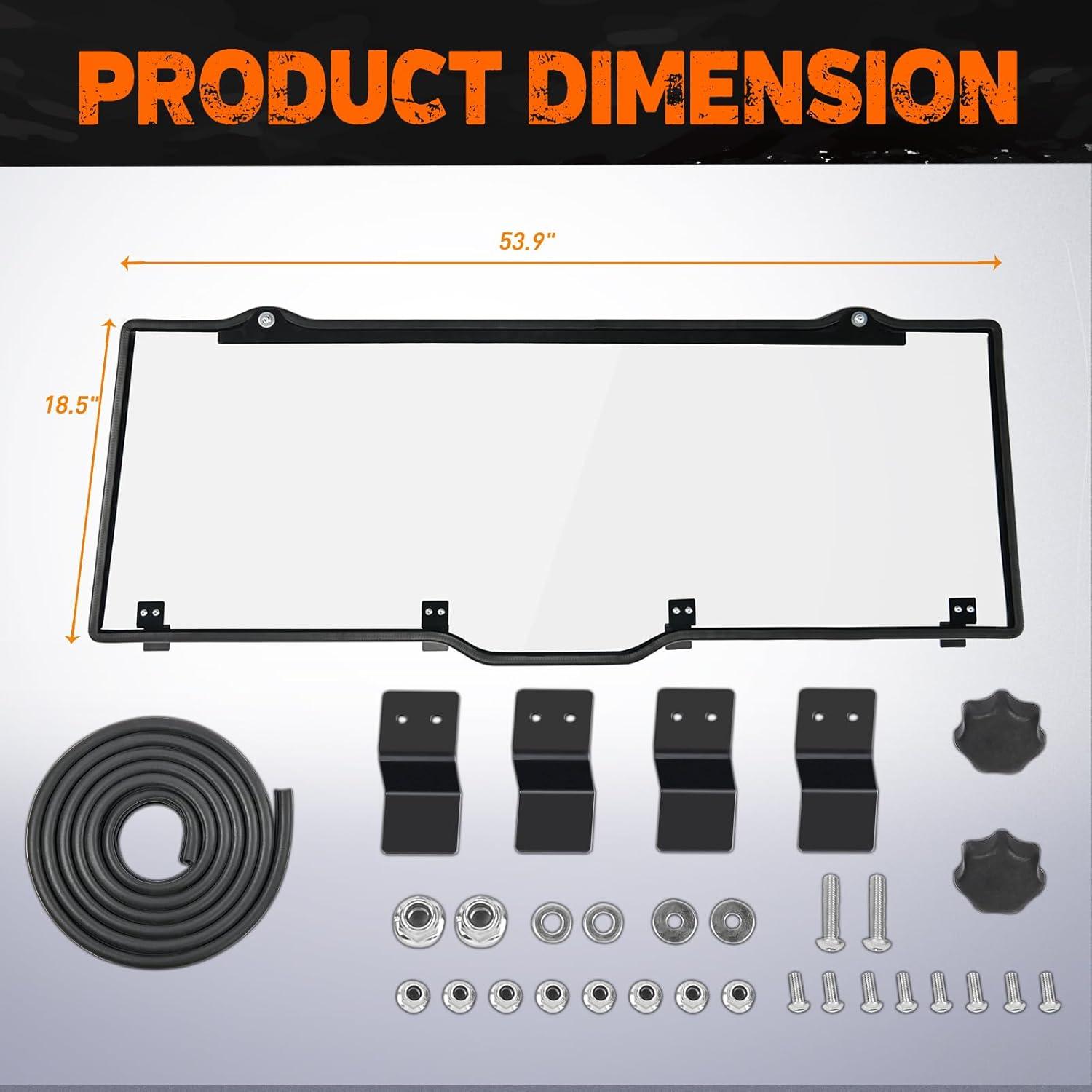 imageNilight Golf Cart Windshield for Front Window Foldable Windproof UV Protection Compatible with Club Car Precedent Gas or Electric 2004Up Scratch and Impact Resistant Clear AcrylicClearPolaris Ranger 20172025