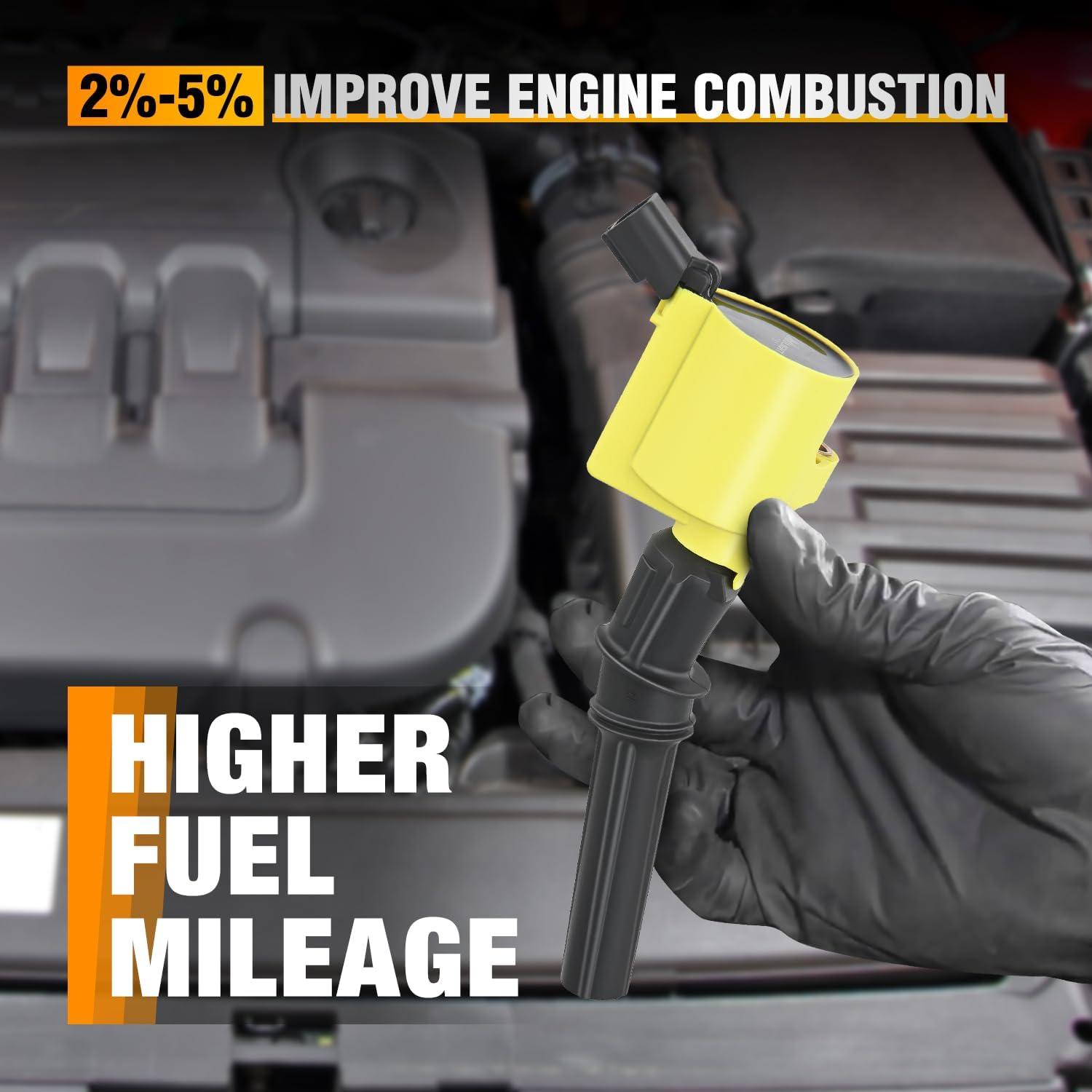 imageNilight Ignition Coil Pack UF413 Fit for Chevy Silverado 1500 2500 HD Tahoe Suburban Avalanche Express Corvette Camaro Impala GMC Yukon Cadillac Escalade Pontiac 53 60L V8 EngineOE 126114248 PcsFit Ford 19982008