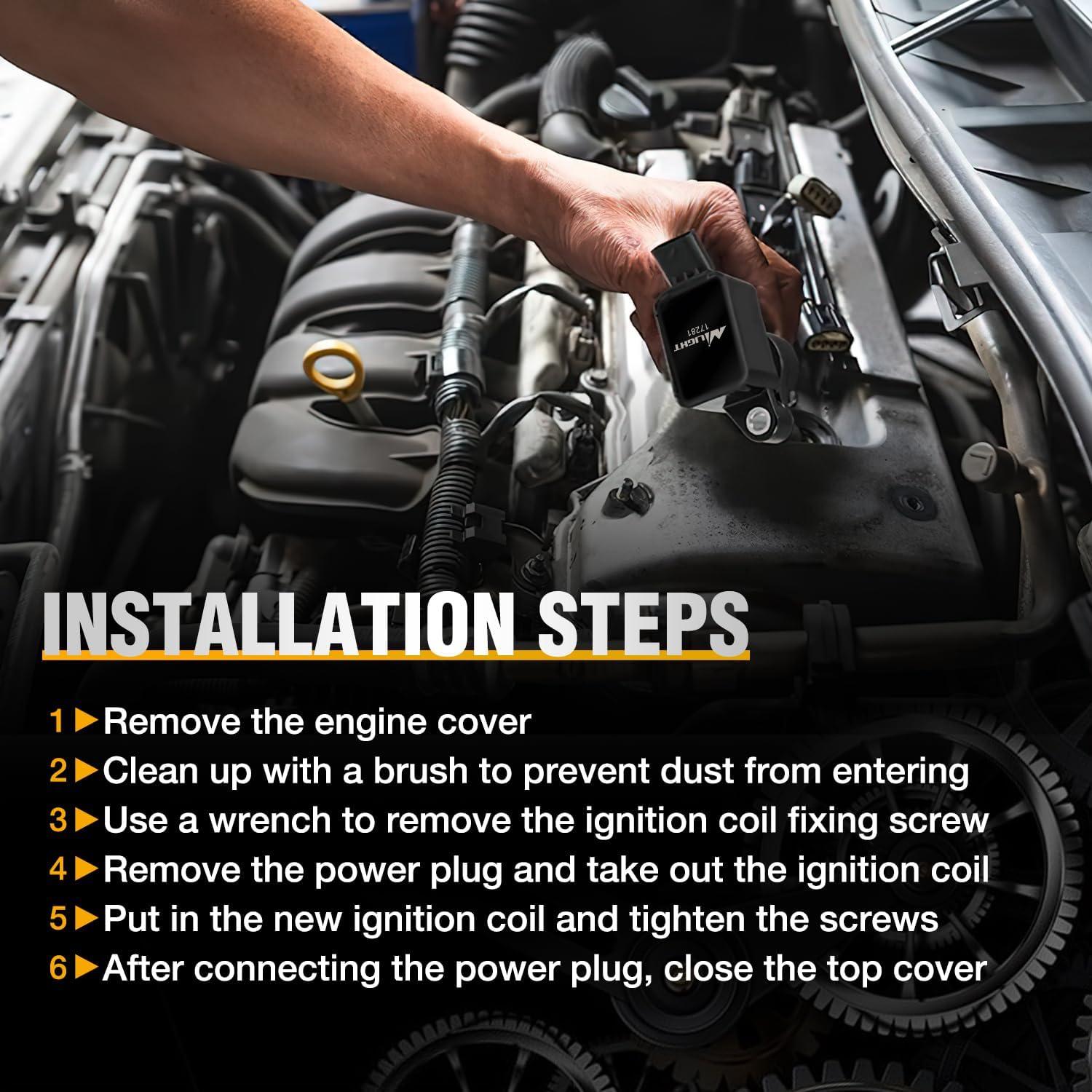 imageNilight Ignition Coil Pack UF413 Fit for Chevy Silverado 1500 2500 HD Tahoe Suburban Avalanche Express Corvette Camaro Impala GMC Yukon Cadillac Escalade Pontiac 53 60L V8 EngineOE 126114248 PcsFit HYUNDAIKIA 20112020