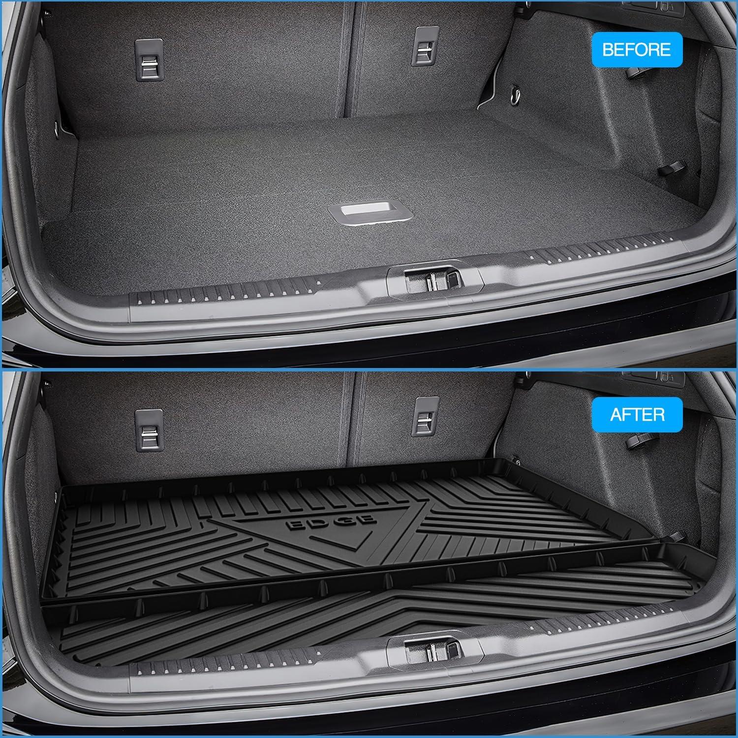 imageNilight TPE Floor Mats for Ford Edge 2015 2016 2017 2018 2019 2020 2021 2022 2023 2024 2025 All Weather Custom Fit Heavy Duty Floor Liners1524 Edge