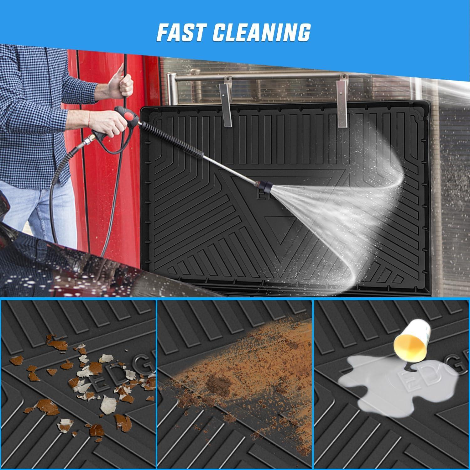 imageNilight TPE Floor Mats for Ford Edge 2015 2016 2017 2018 2019 2020 2021 2022 2023 2024 2025 All Weather Custom Fit Heavy Duty Floor Liners1524 Edge