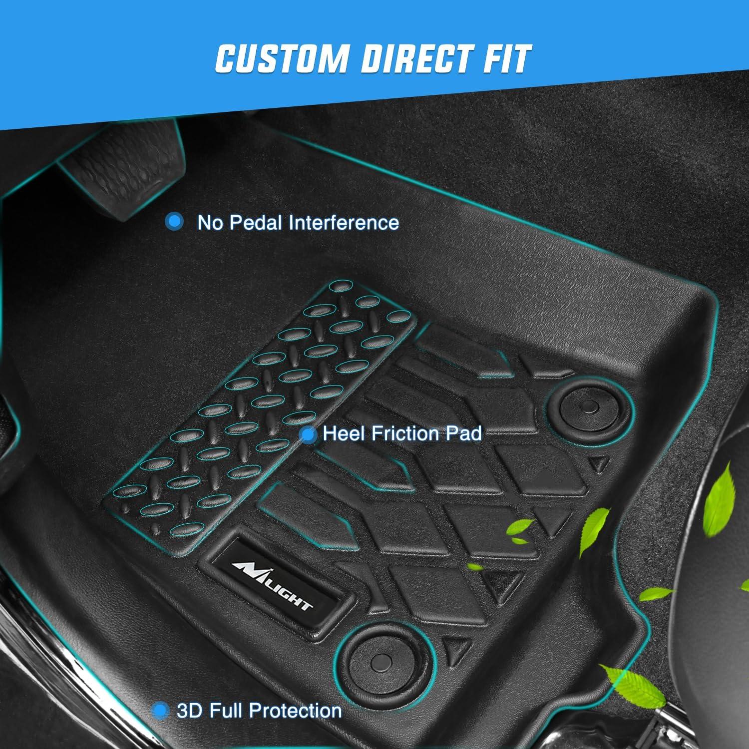 imageNilight TPE Floor Mats for Ford Edge 2015 2016 2017 2018 2019 2020 2021 2022 2023 2024 2025 All Weather Custom Fit Heavy Duty Floor Liners20152024 Edge