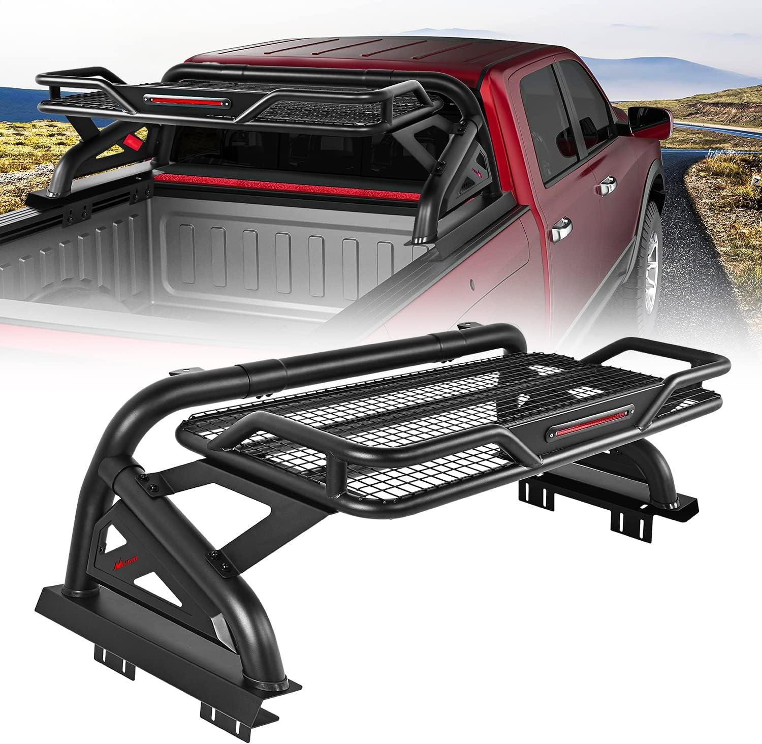 imageNilight Truck Bed Chase Rack Roll Bar for 20022023 Dodge Ram 1500 20142023 Chevrolet SilveradoGMC Sierra 1500 20152023 F150 20142023 Tundra 20162023 Tacoma Fits Full Size Trucks 2 Years WarrantyBed Chase Rack  Carrier Basket