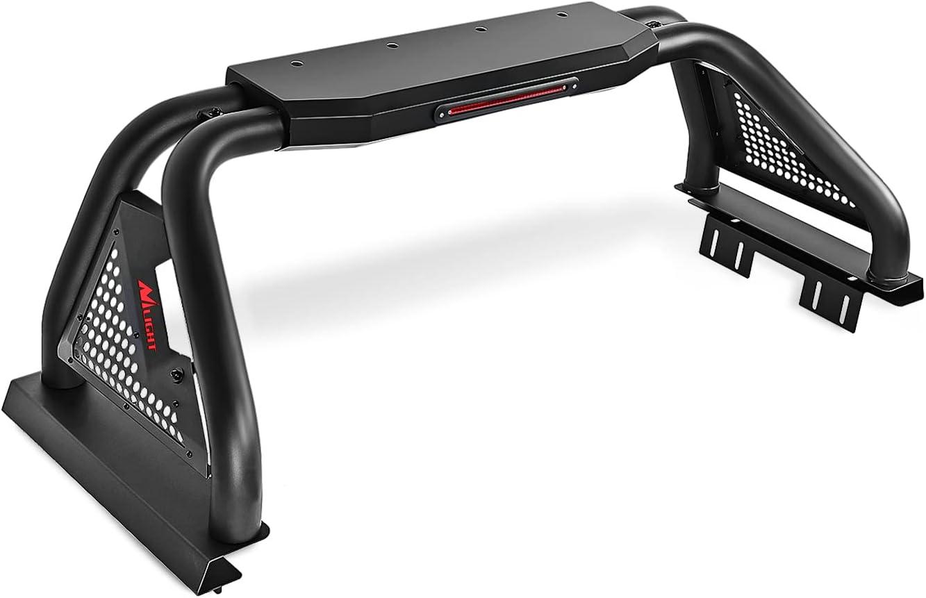 imageNilight Truck Bed Chase Rack Roll Bar for 20022023 Dodge Ram 1500 20142023 Chevrolet SilveradoGMC Sierra 1500 20152023 F150 20142023 Tundra 20162023 Tacoma Fits Full Size Trucks 2 Years WarrantyBed Chase Rack