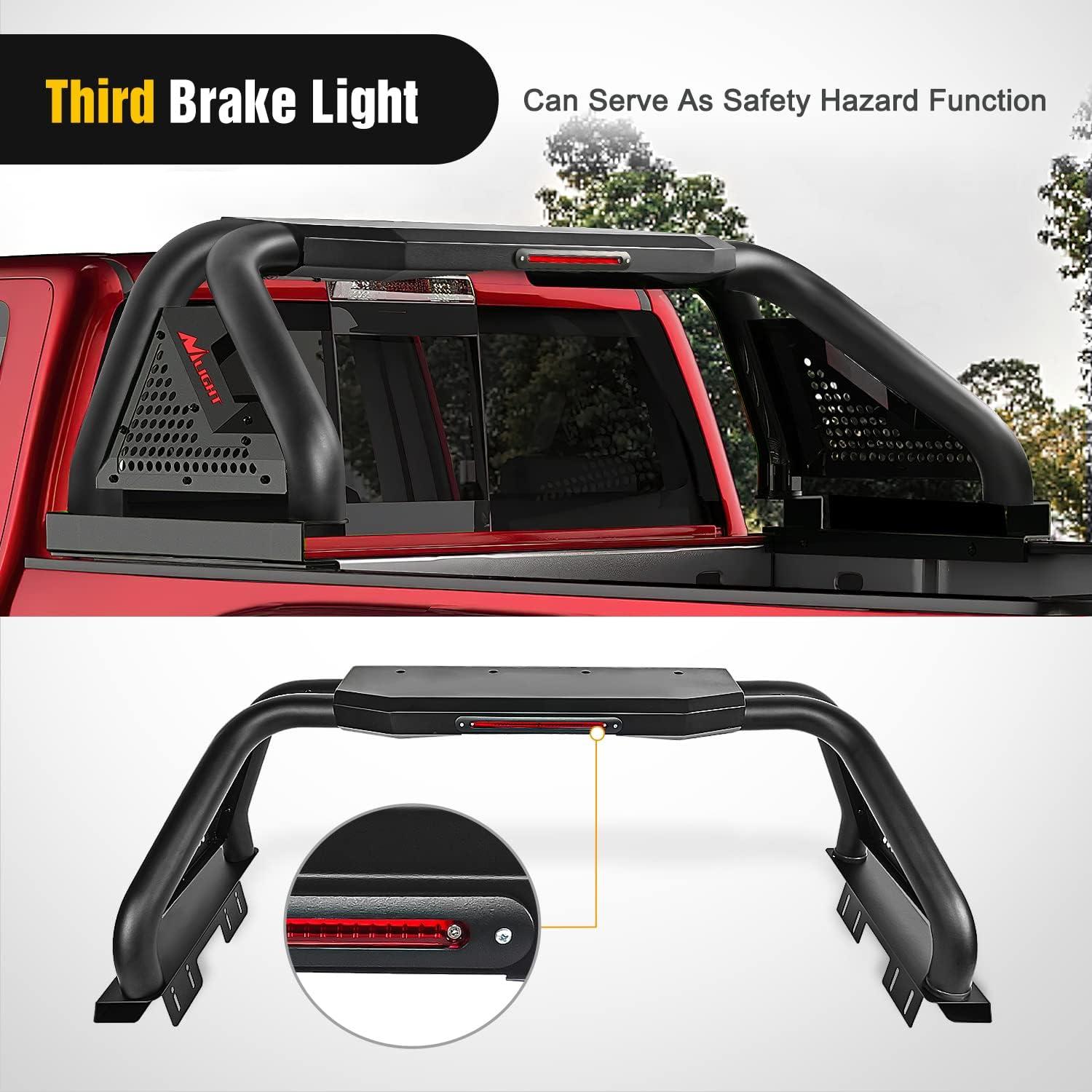 imageNilight Truck Bed Chase Rack Roll Bar for 20022023 Dodge Ram 1500 20142023 Chevrolet SilveradoGMC Sierra 1500 20152023 F150 20142023 Tundra 20162023 Tacoma Fits Full Size Trucks 2 Years WarrantyBed Chase Rack