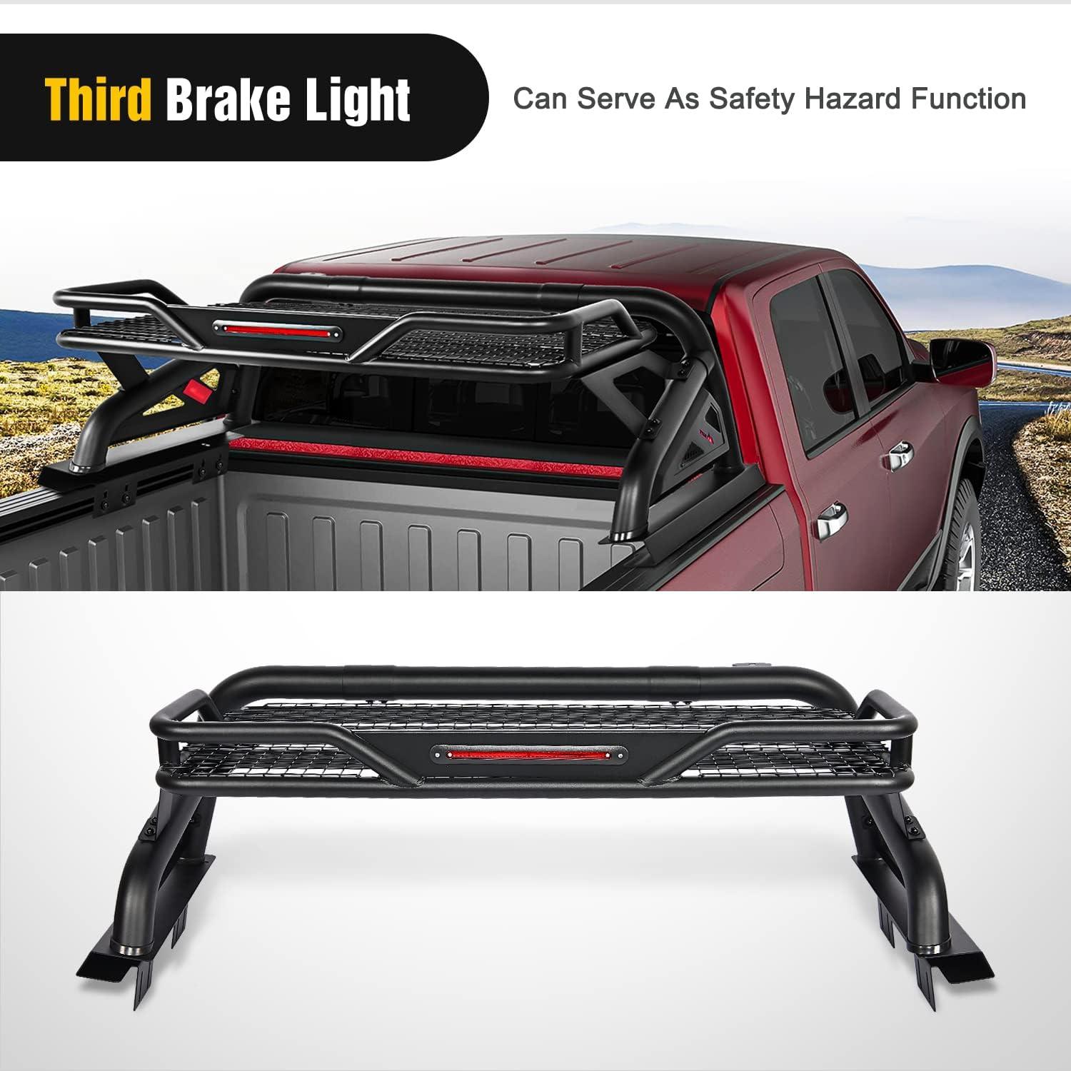 imageNilight Truck Bed Chase Rack Roll Bar for 20022023 Dodge Ram 1500 20142023 Chevrolet SilveradoGMC Sierra 1500 20152023 F150 20142023 Tundra 20162023 Tacoma Fits Full Size Trucks 2 Years WarrantyBed Chase Rack  Carrier Basket