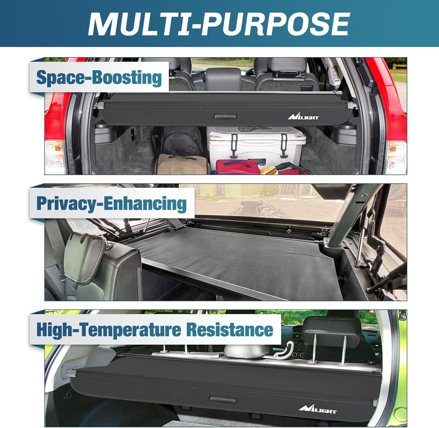 imageNilight Trunk Cargo Cover for Audi Q5 2018 2019 2020 2021 2022 2023 2024 Retractable Security Shade Rear Cargo Cover with Trunk Storage Net20032014 Volvo XC90