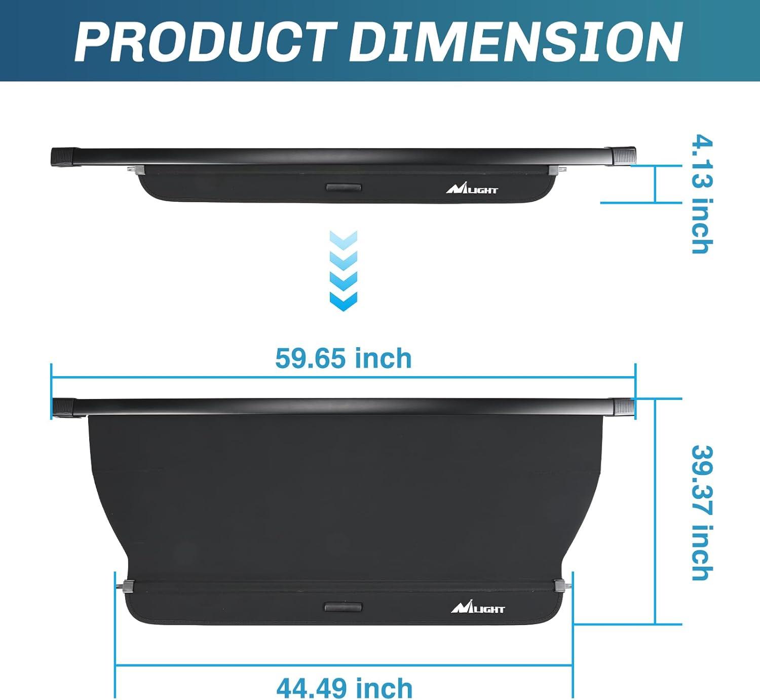 imageNilight Trunk Cargo Cover for Audi Q5 2018 2019 2020 2021 2022 2023 2024 Retractable Security Shade Rear Cargo Cover with Trunk Storage Net20032014 Volvo XC90