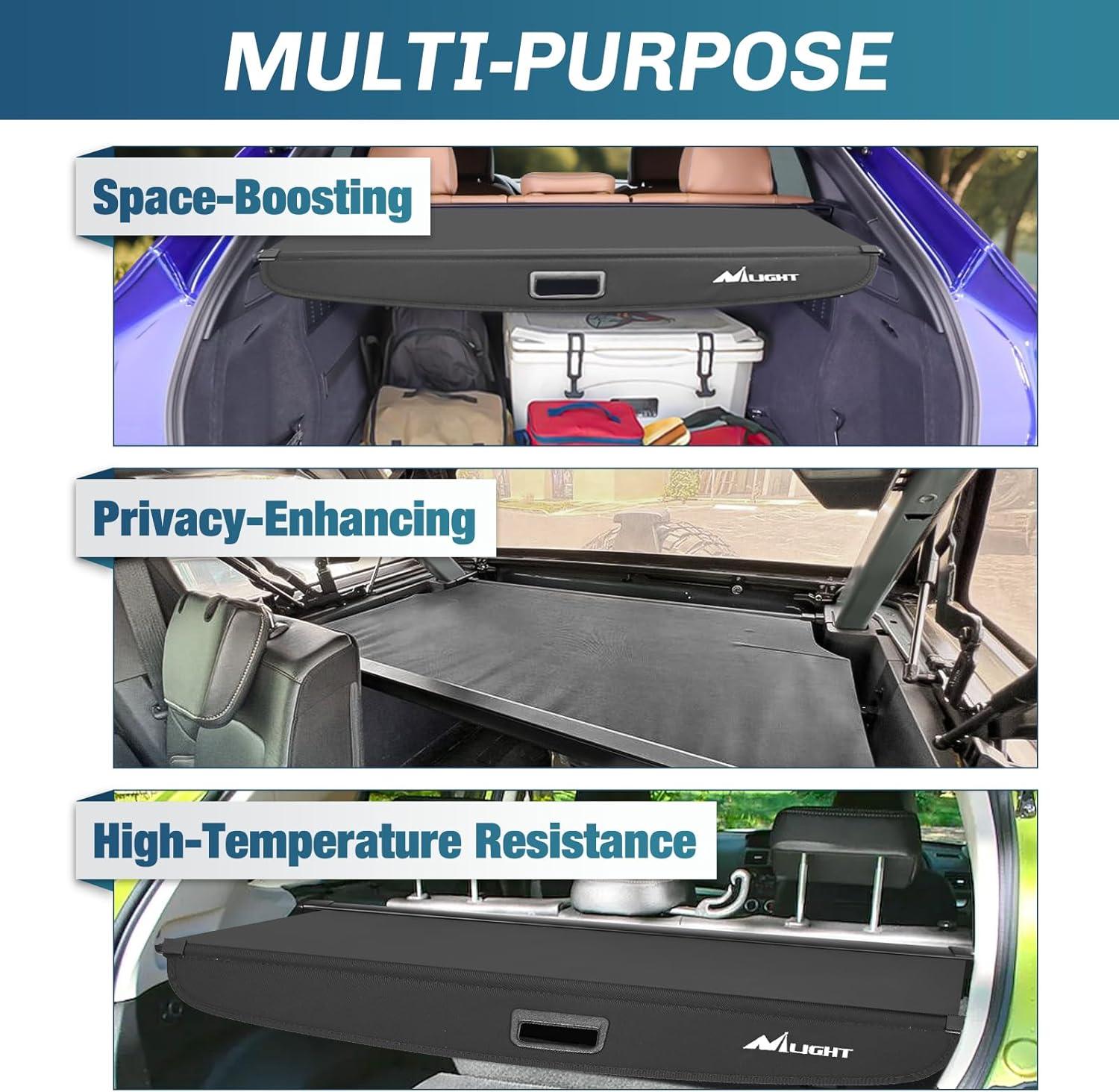 imageNilight Trunk Cargo Cover for Audi Q5 2018 2019 2020 2021 2022 2023 2024 Retractable Security Shade Rear Cargo Cover with Trunk Storage Net20182024 Audi Q5