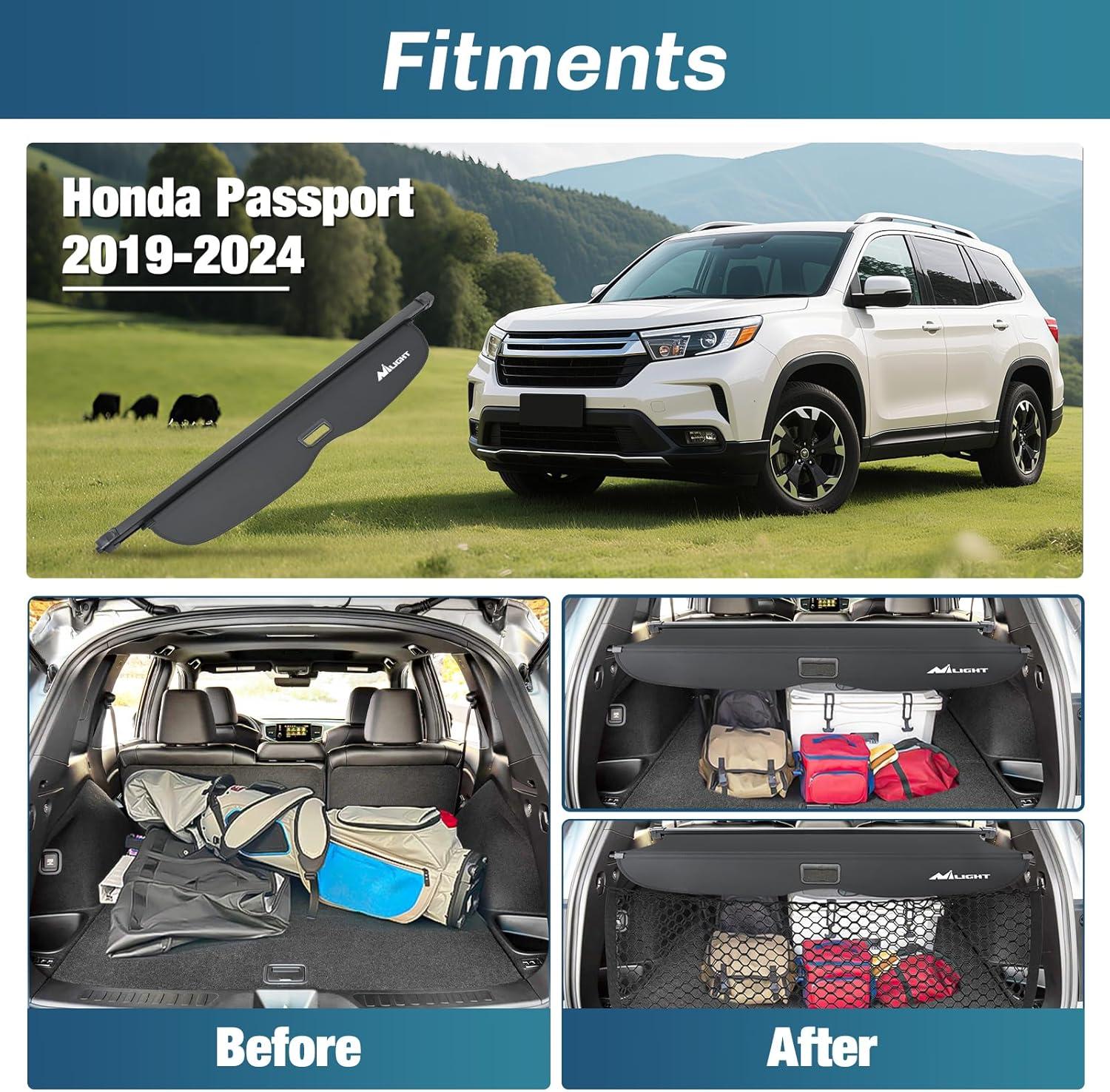 imageNilight Trunk Cargo Cover for Audi Q5 2018 2019 2020 2021 2022 2023 2024 Retractable Security Shade Rear Cargo Cover with Trunk Storage Net20192025 Honda Passport