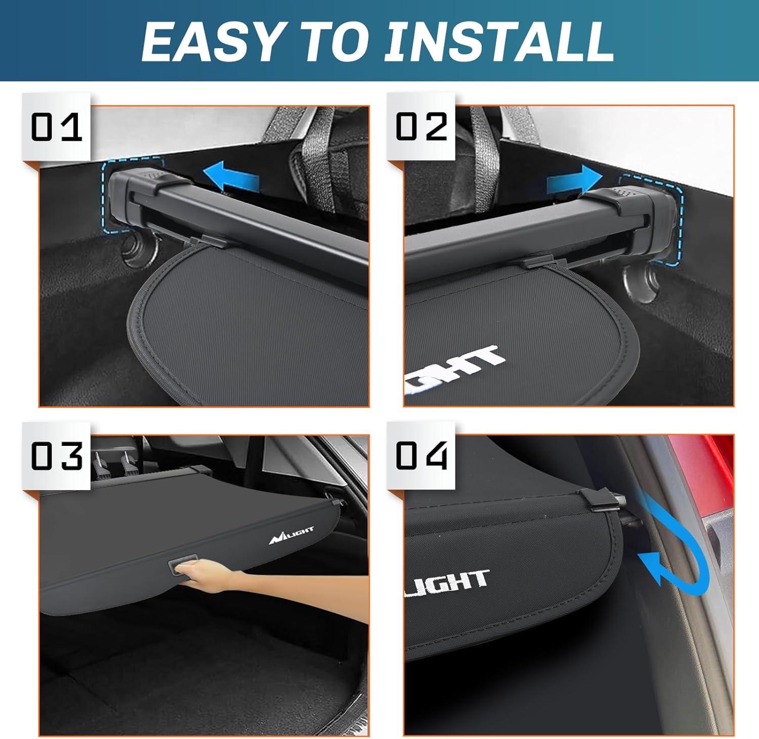 imageNilight Trunk Cargo Cover for Audi Q5 2018 2019 2020 2021 2022 2023 2024 Retractable Security Shade Rear Cargo Cover with Trunk Storage Net20192025 Honda Passport