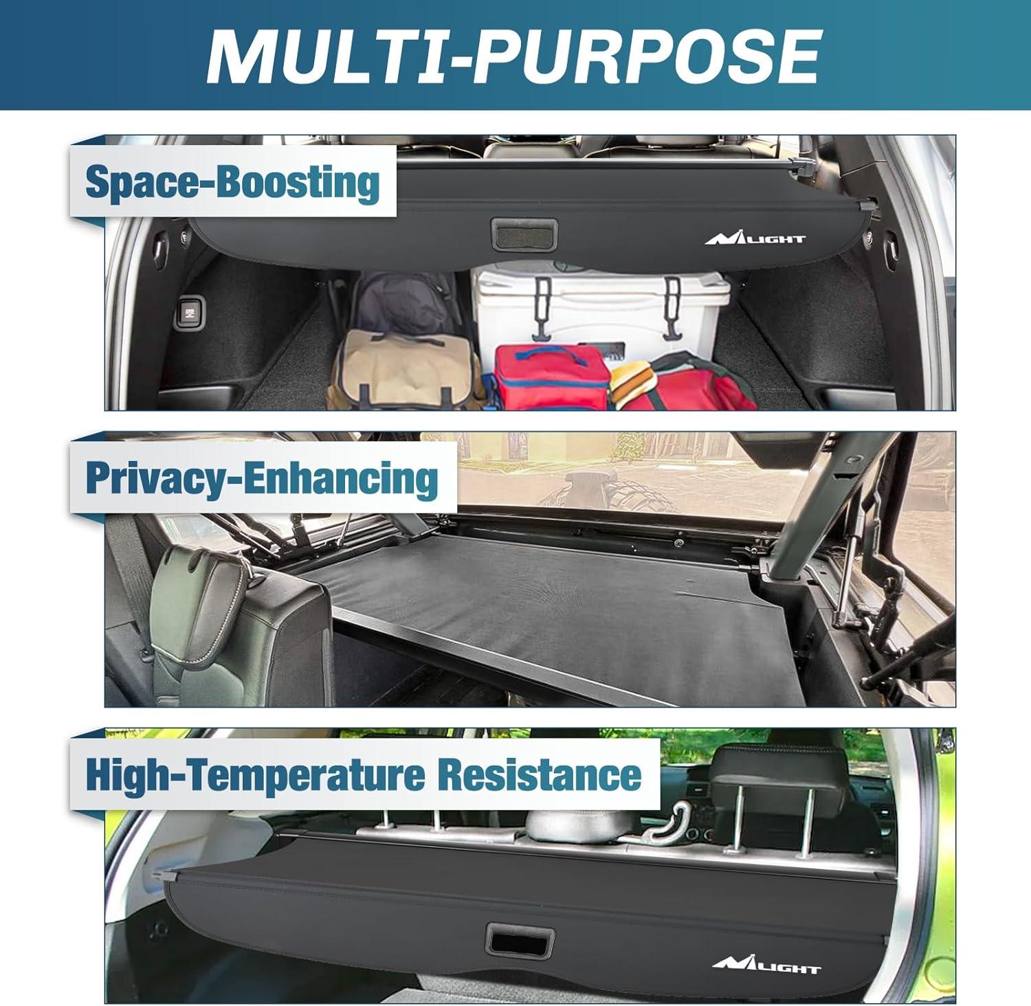 imageNilight Trunk Cargo Cover for Audi Q5 2018 2019 2020 2021 2022 2023 2024 Retractable Security Shade Rear Cargo Cover with Trunk Storage Net20192025 Honda Passport