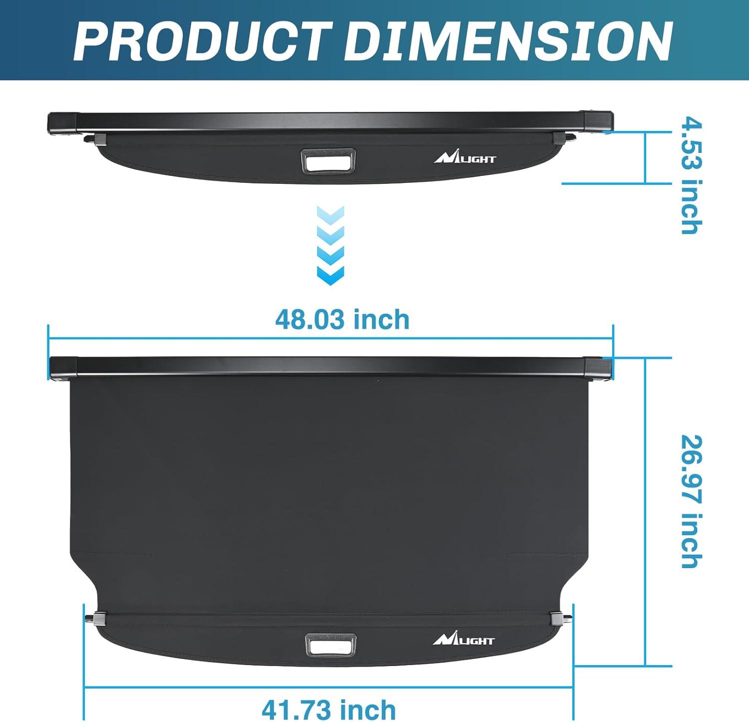 imageNilight Trunk Cargo Cover for Audi Q5 2018 2019 2020 2021 2022 2023 2024 Retractable Security Shade Rear Cargo Cover with Trunk Storage Net20212024 Toyota Venza