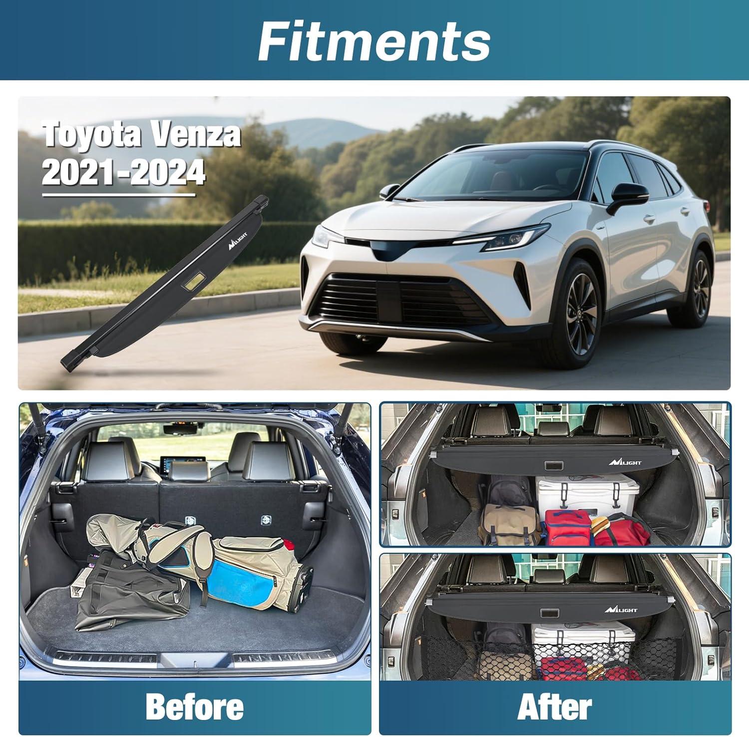 imageNilight Trunk Cargo Cover for Audi Q5 2018 2019 2020 2021 2022 2023 2024 Retractable Security Shade Rear Cargo Cover with Trunk Storage Net20212024 Toyota Venza