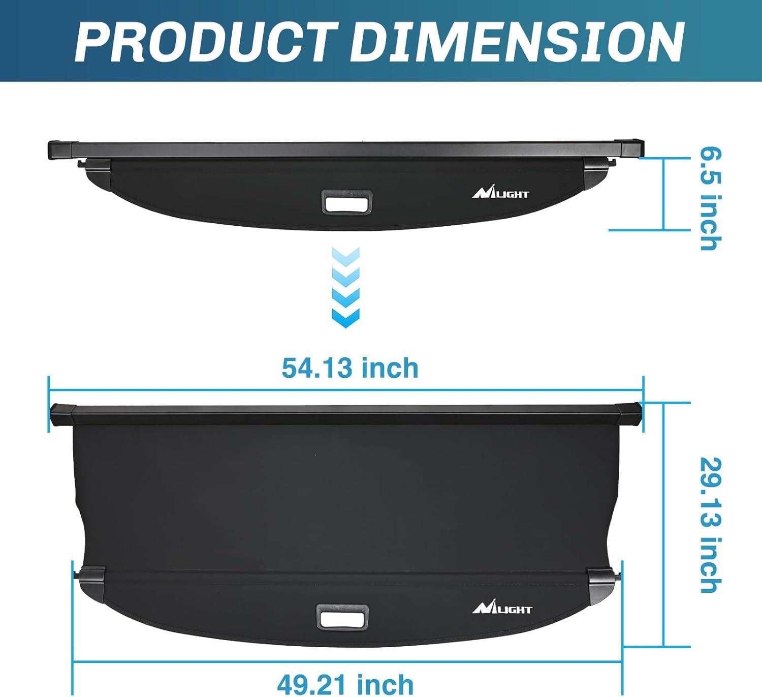 imageNilight Trunk Cargo Cover for Audi Q5 2018 2019 2020 2021 2022 2023 2024 Retractable Security Shade Rear Cargo Cover with Trunk Storage Net20222025 Hyundai Ioniq 5